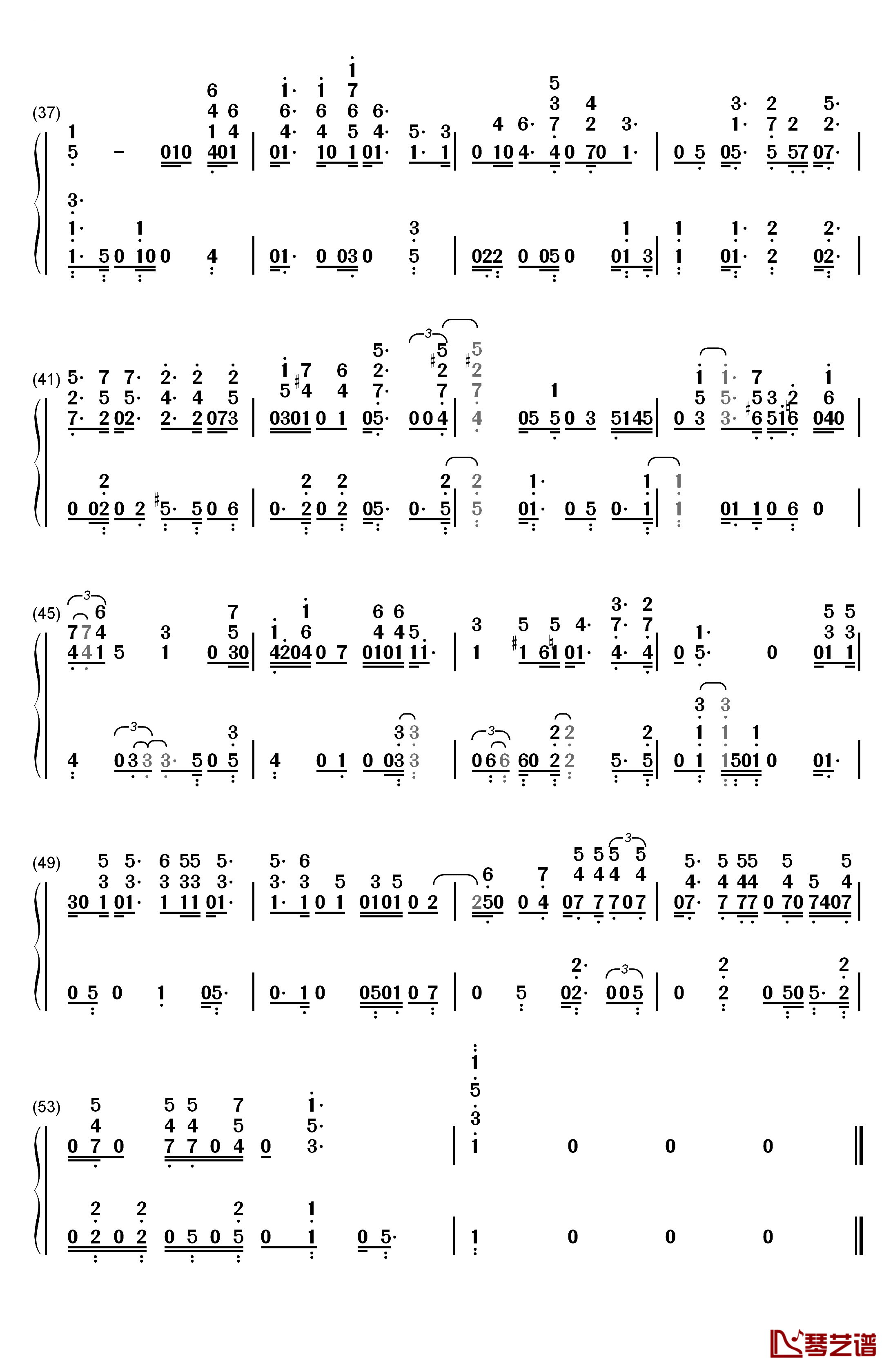 Frosty the Snowman钢琴简谱-数字双手-Gene Autry & The Cass County Boys3
