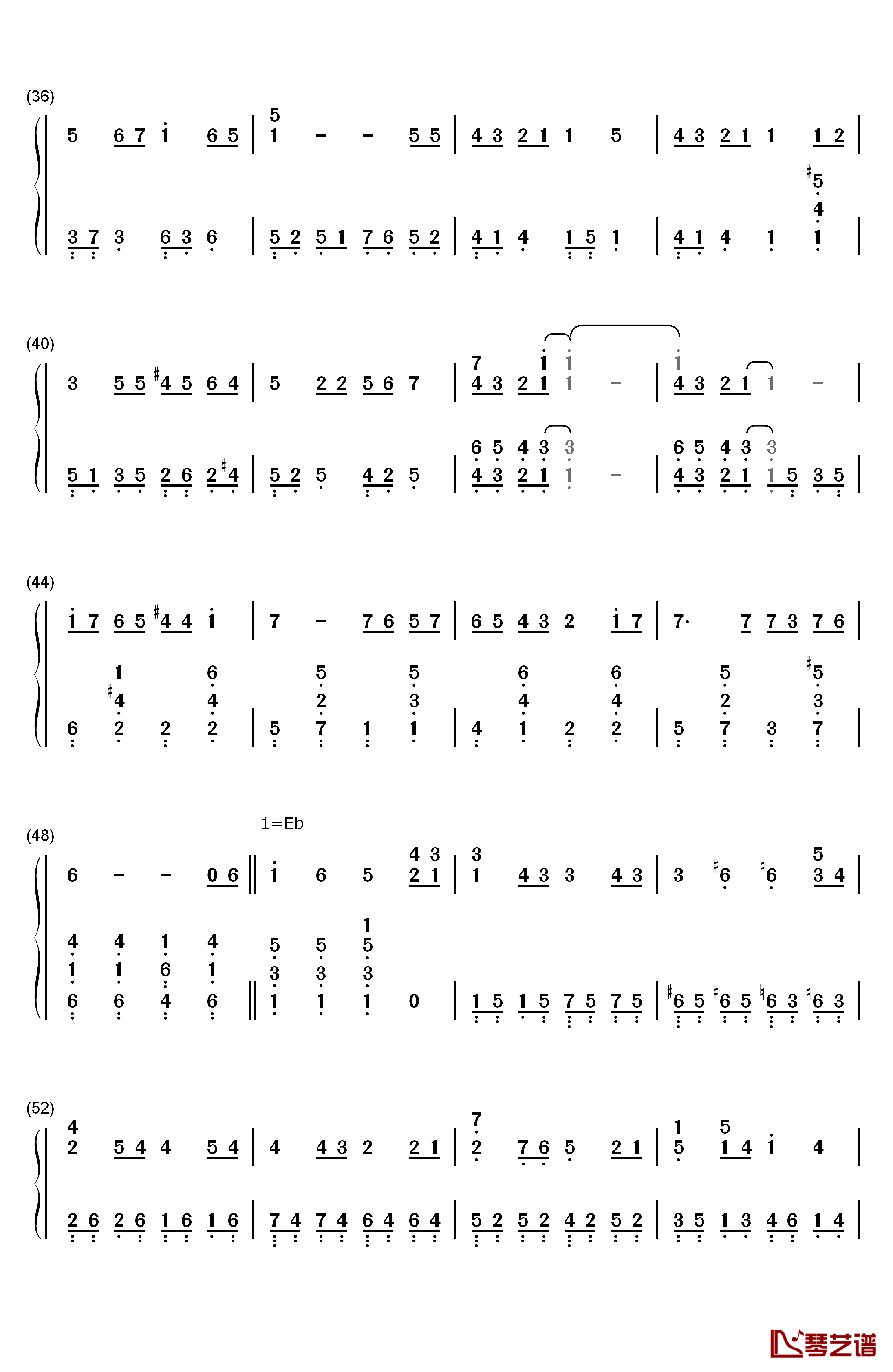 Butterfly钢琴简谱-数字双手-木村KAELA3