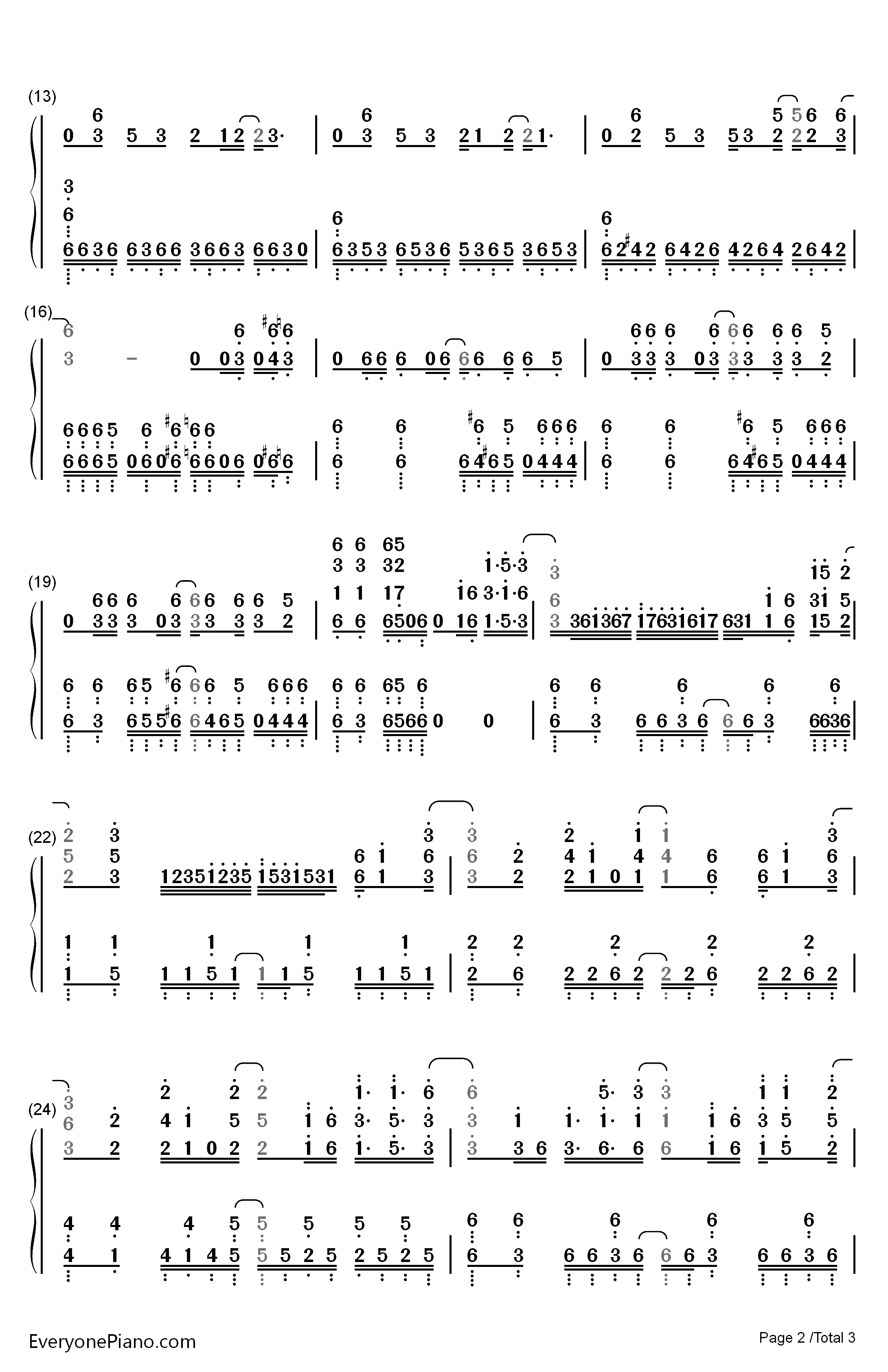 Shadow is the Light钢琴简谱-数字双手-HE SIXTH LIE2