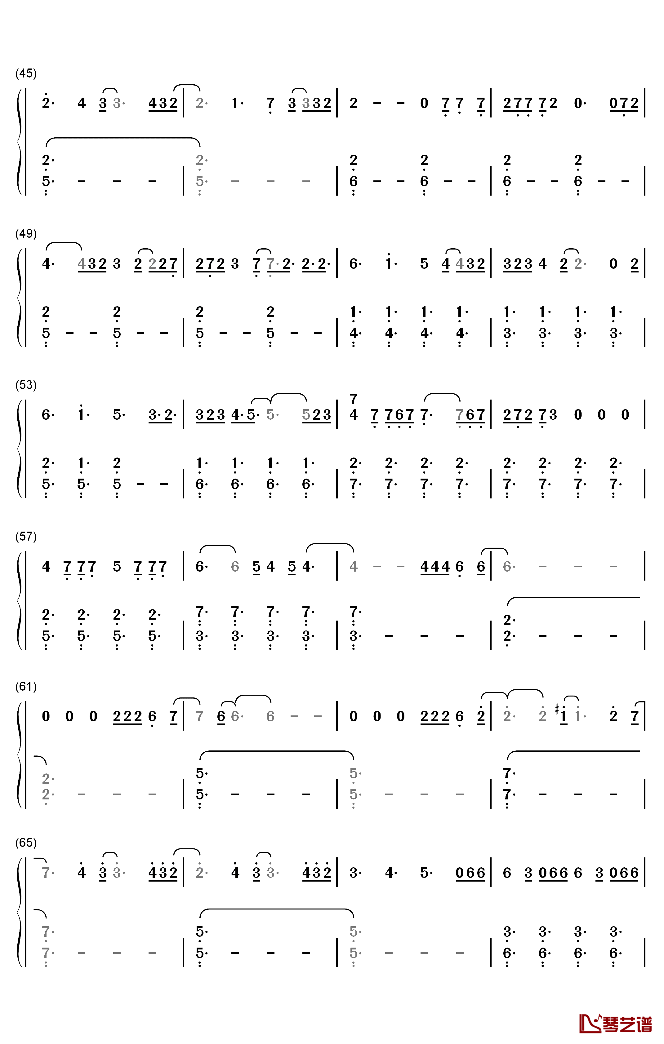 Into the Unknown钢琴简谱-数字双手-Idina Menzel Aurora3