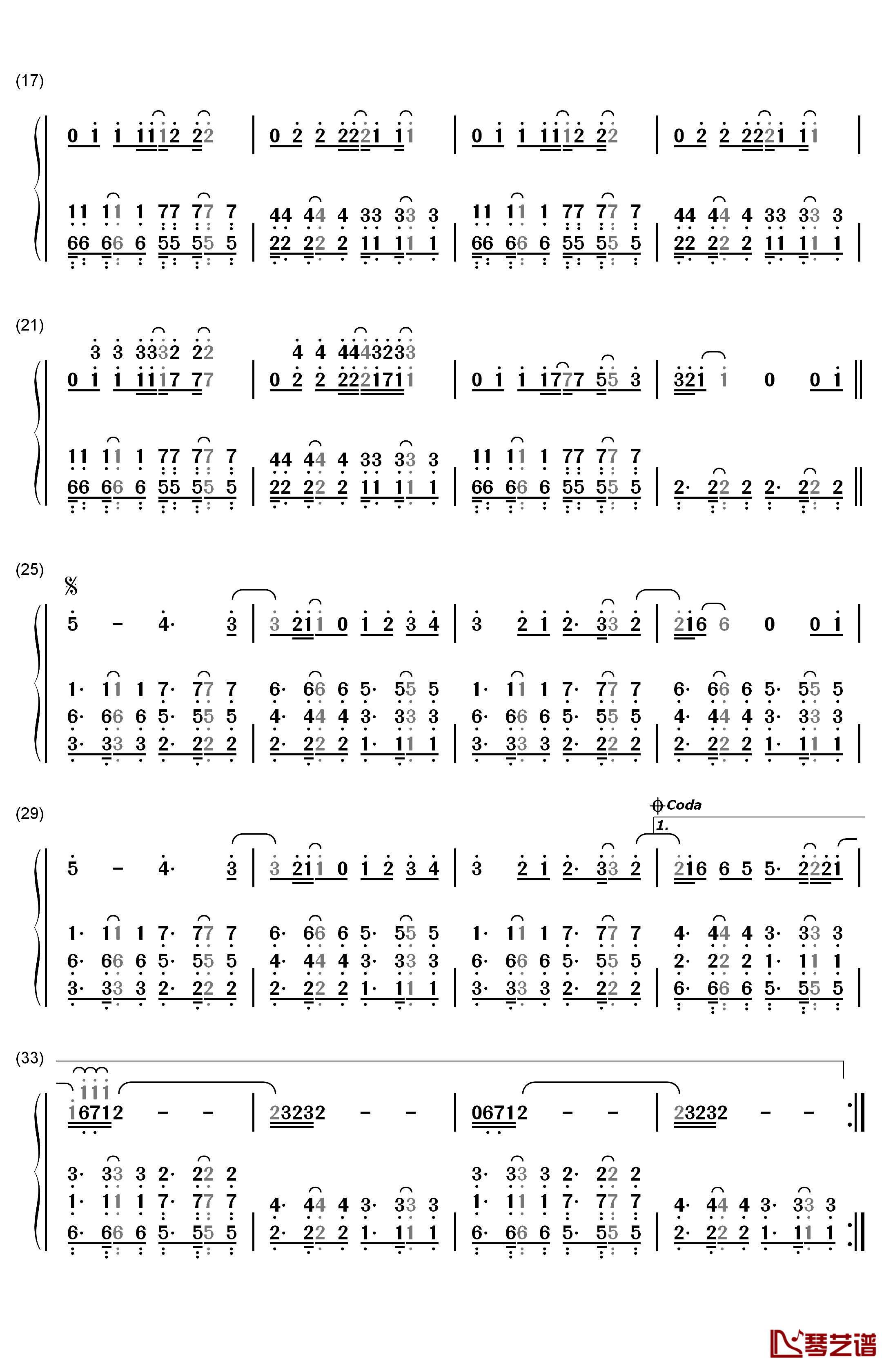 King钢琴简谱-数字双手-Years & Years2