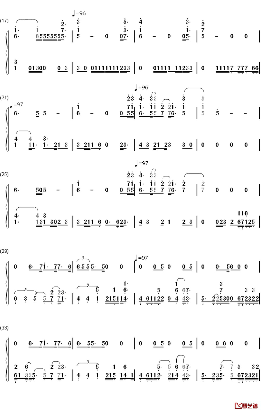 Afire Love钢琴简谱-数字双手-Ed Sheeran2