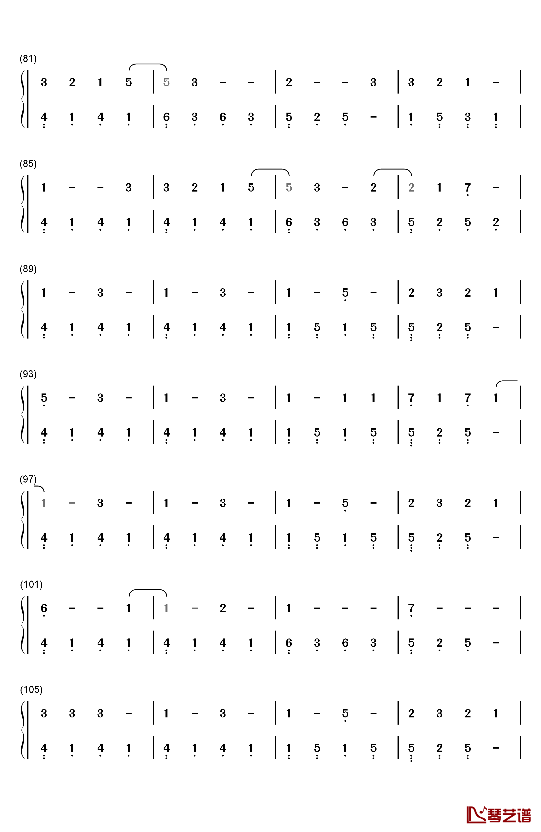 Enchanted钢琴简谱-数字双手-Taylor Swift4