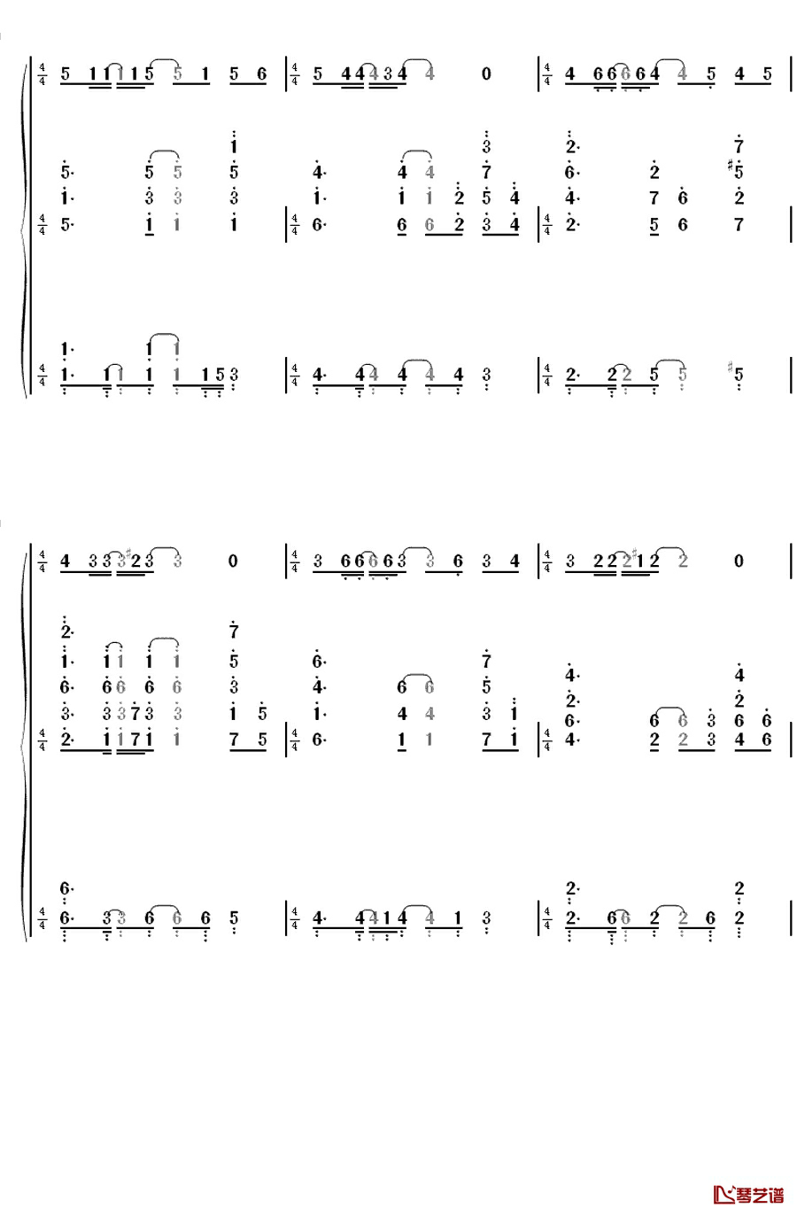 たからもの钢琴简谱-数字双手-石田燿子5
