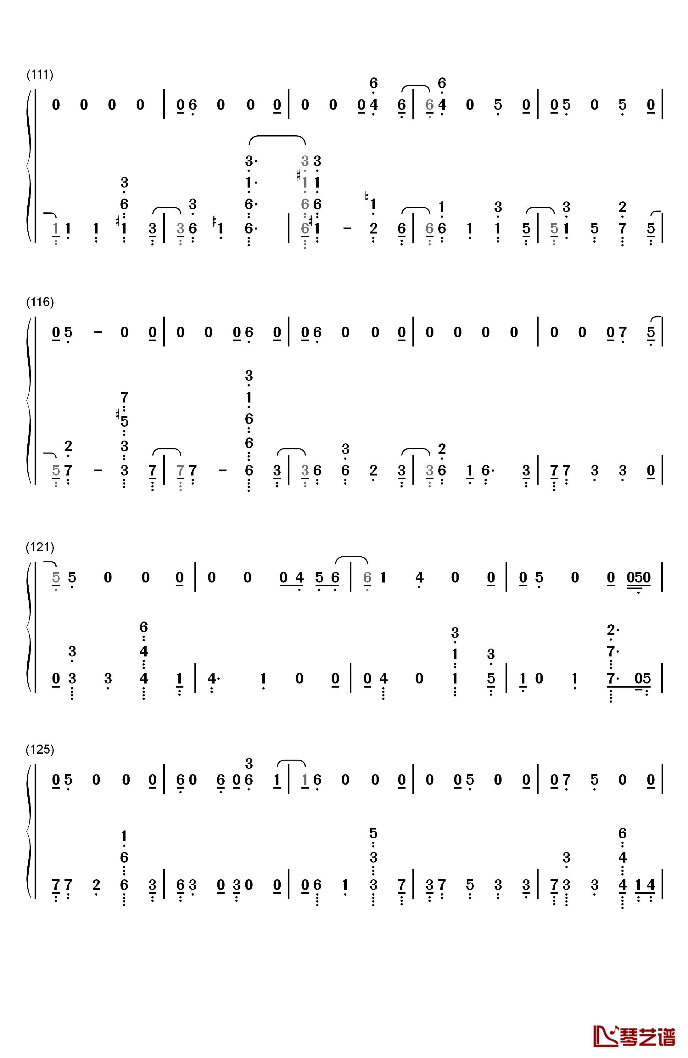 No Peace钢琴简谱-数字双手-Sam Smith YEBBA6