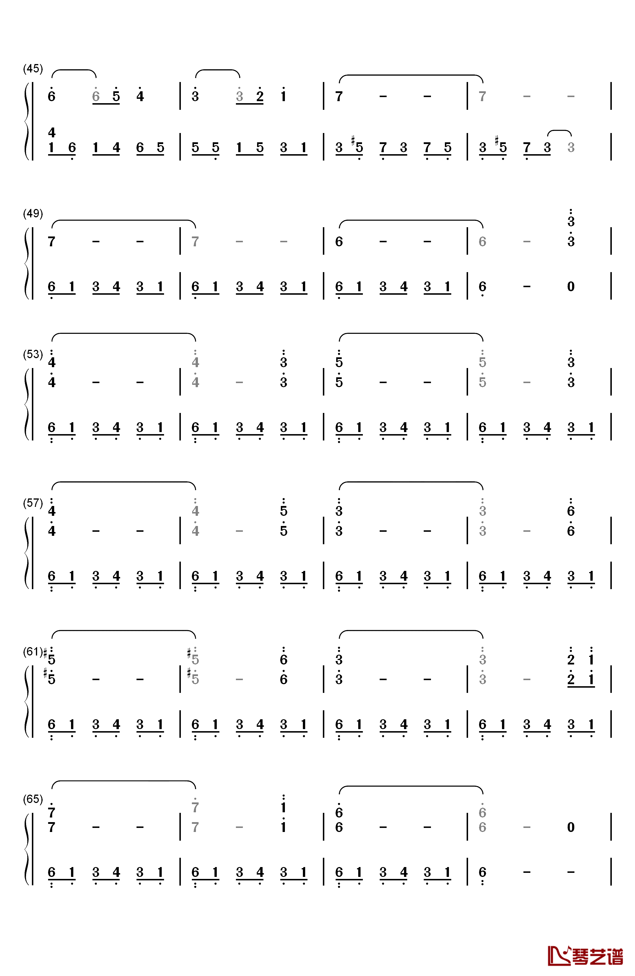 Helvetesfonster钢琴简谱-数字双手-Ghost3