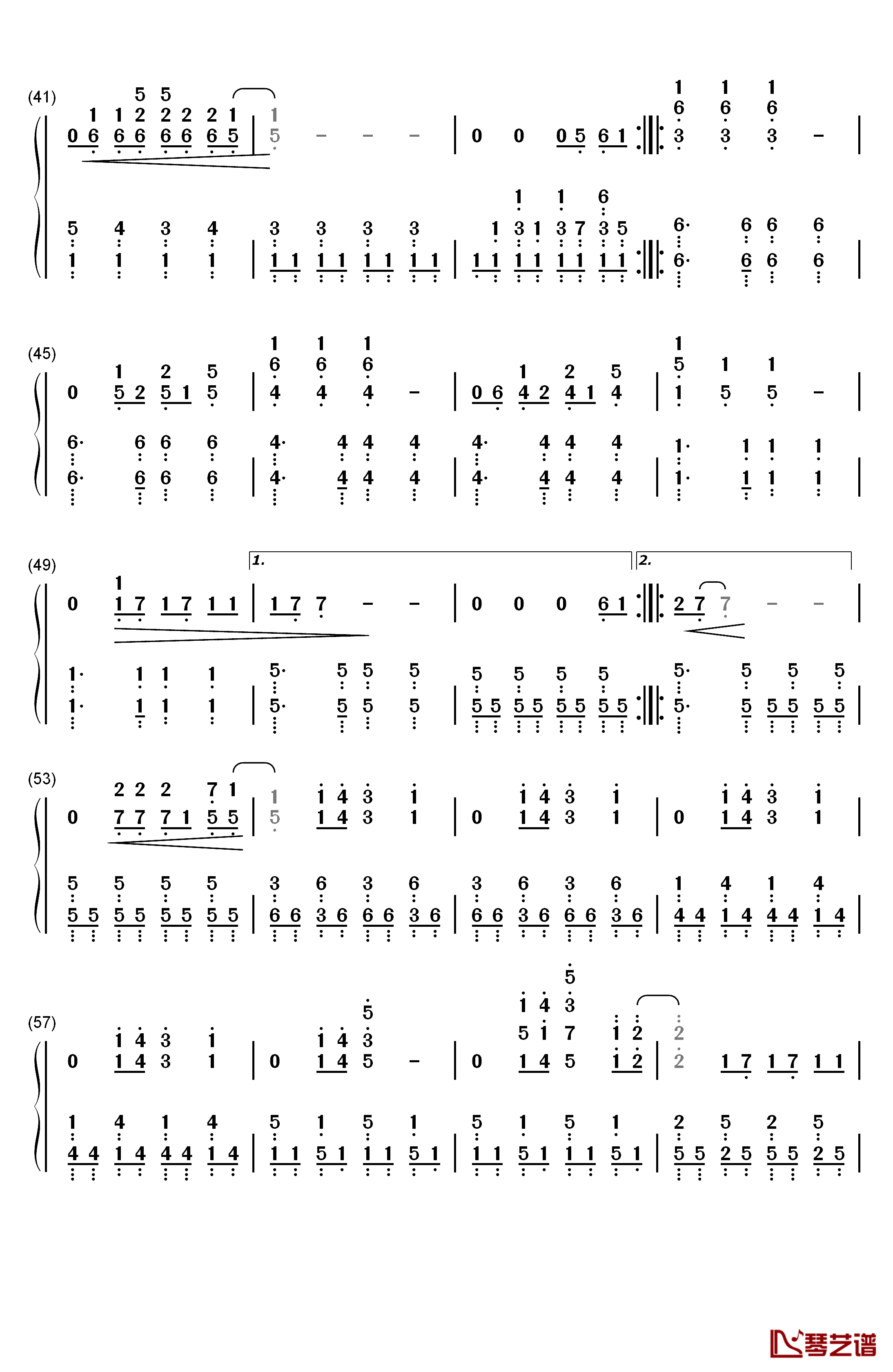 Wings钢琴简谱-数字双手-Birdy3