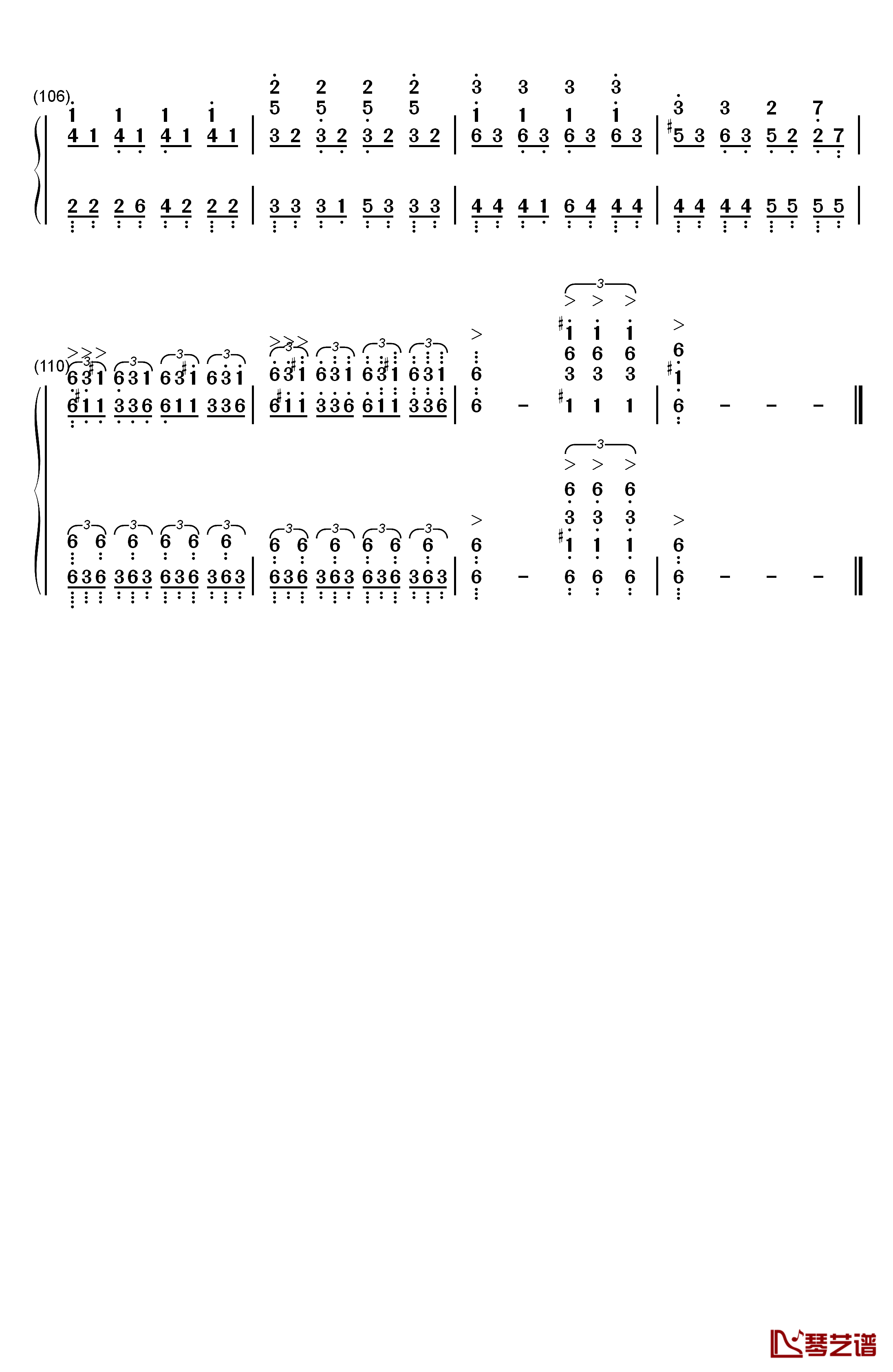 COLORS钢琴简谱-数字双手-FLOW7