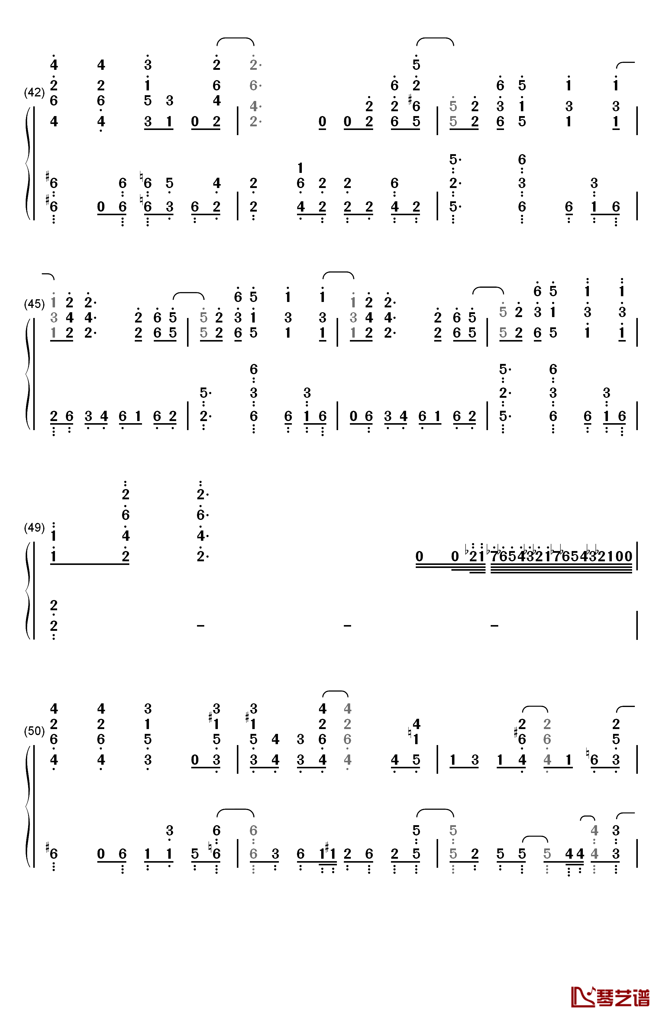 《火影忍者疾风传》主题曲 钢琴简谱-数字双手-水野良树4