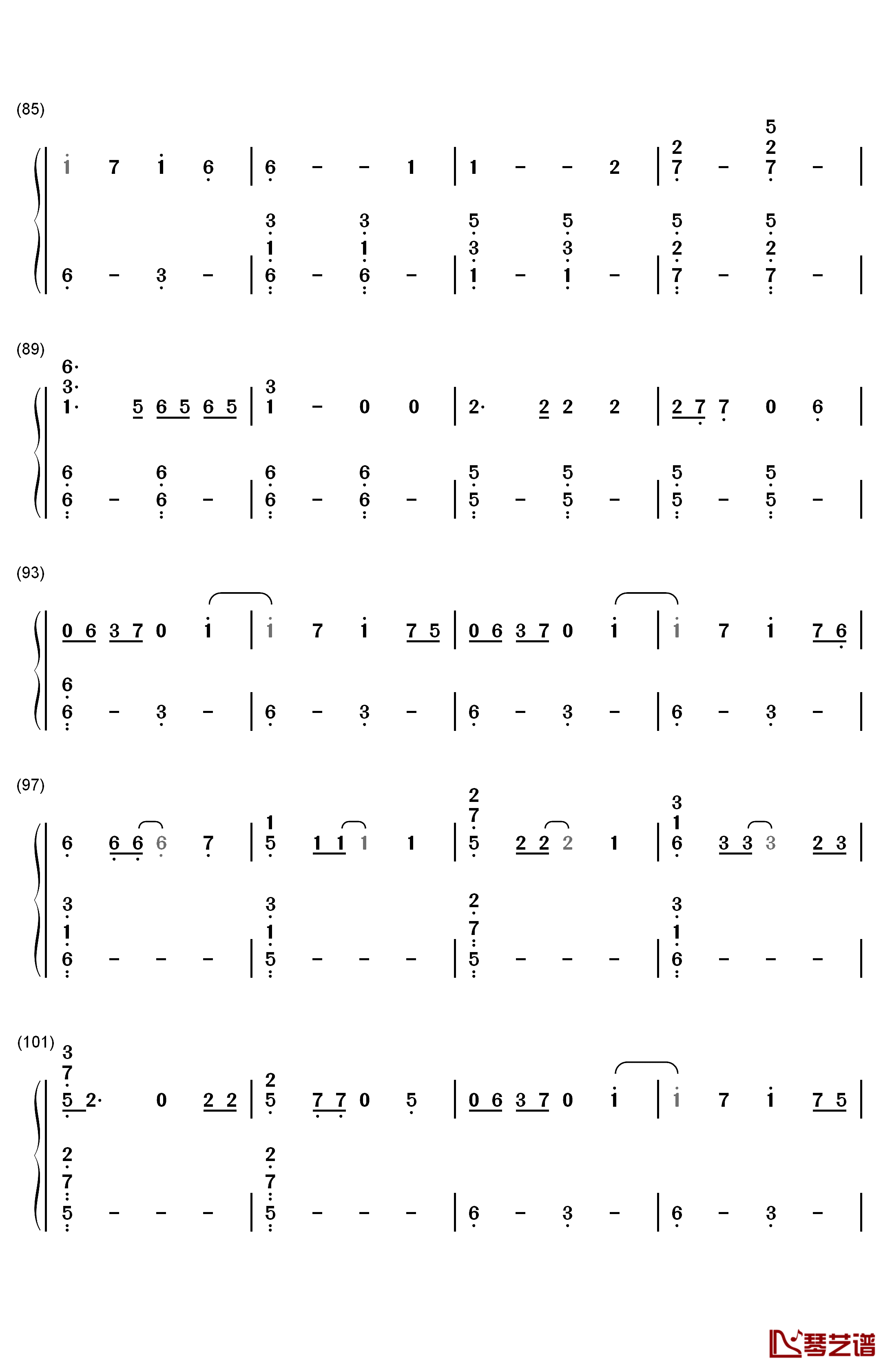 Jolene钢琴简谱-数字双手-Miley Cyrus5