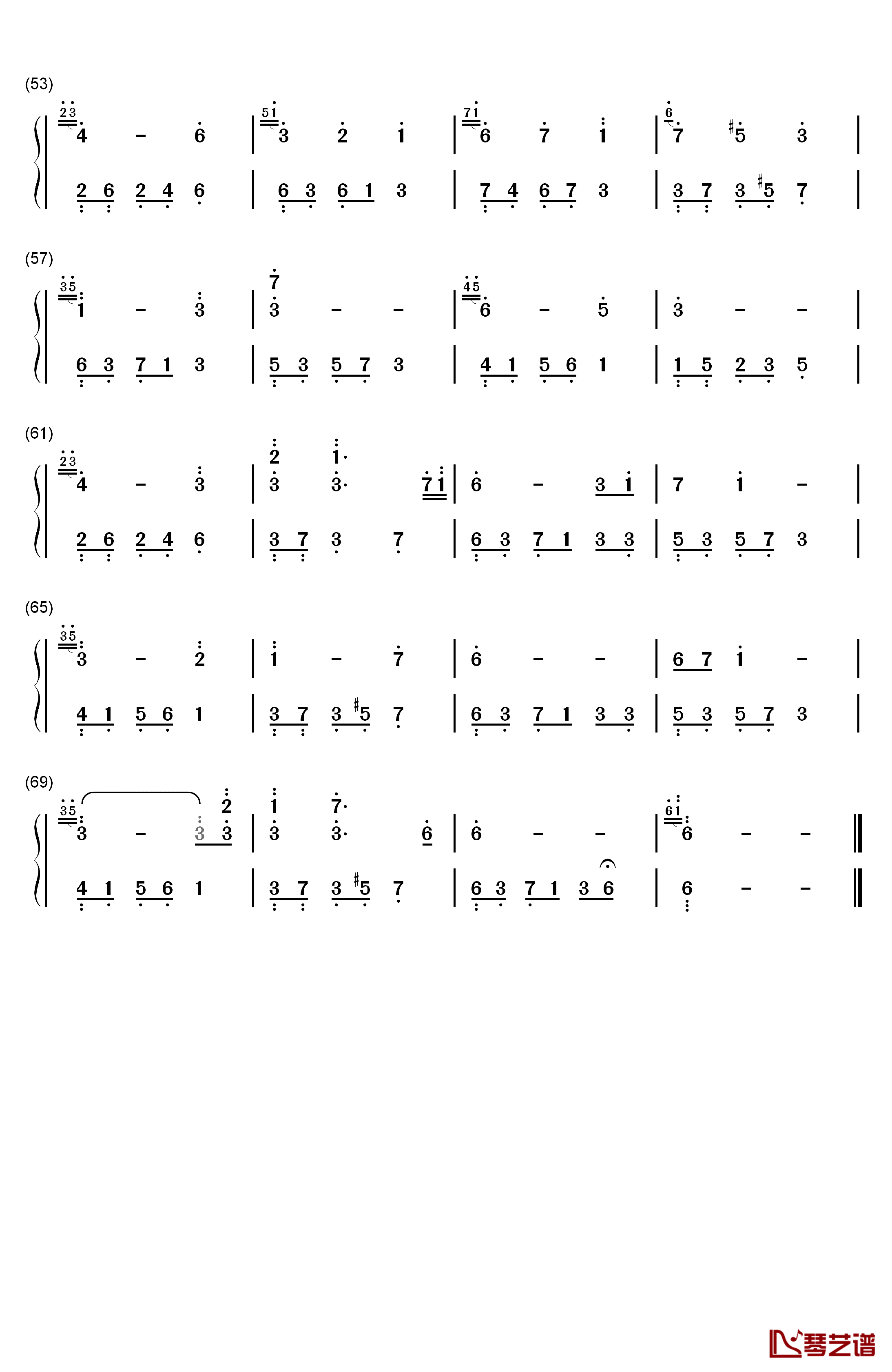 夜的钢琴曲 20钢琴简谱-数字双手-石进3
