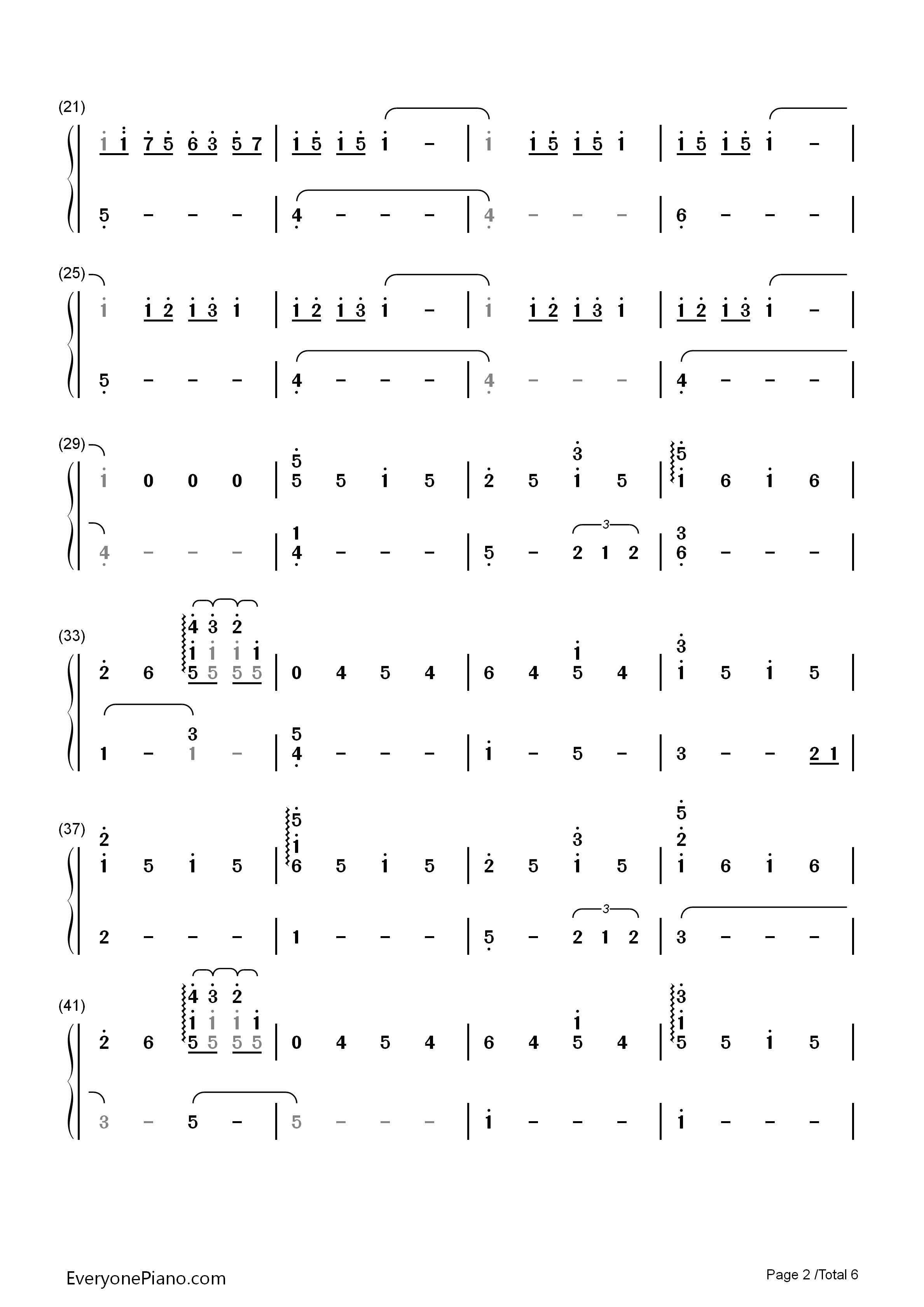 三葉のテーマ钢琴简谱-RADWIMPS演唱2