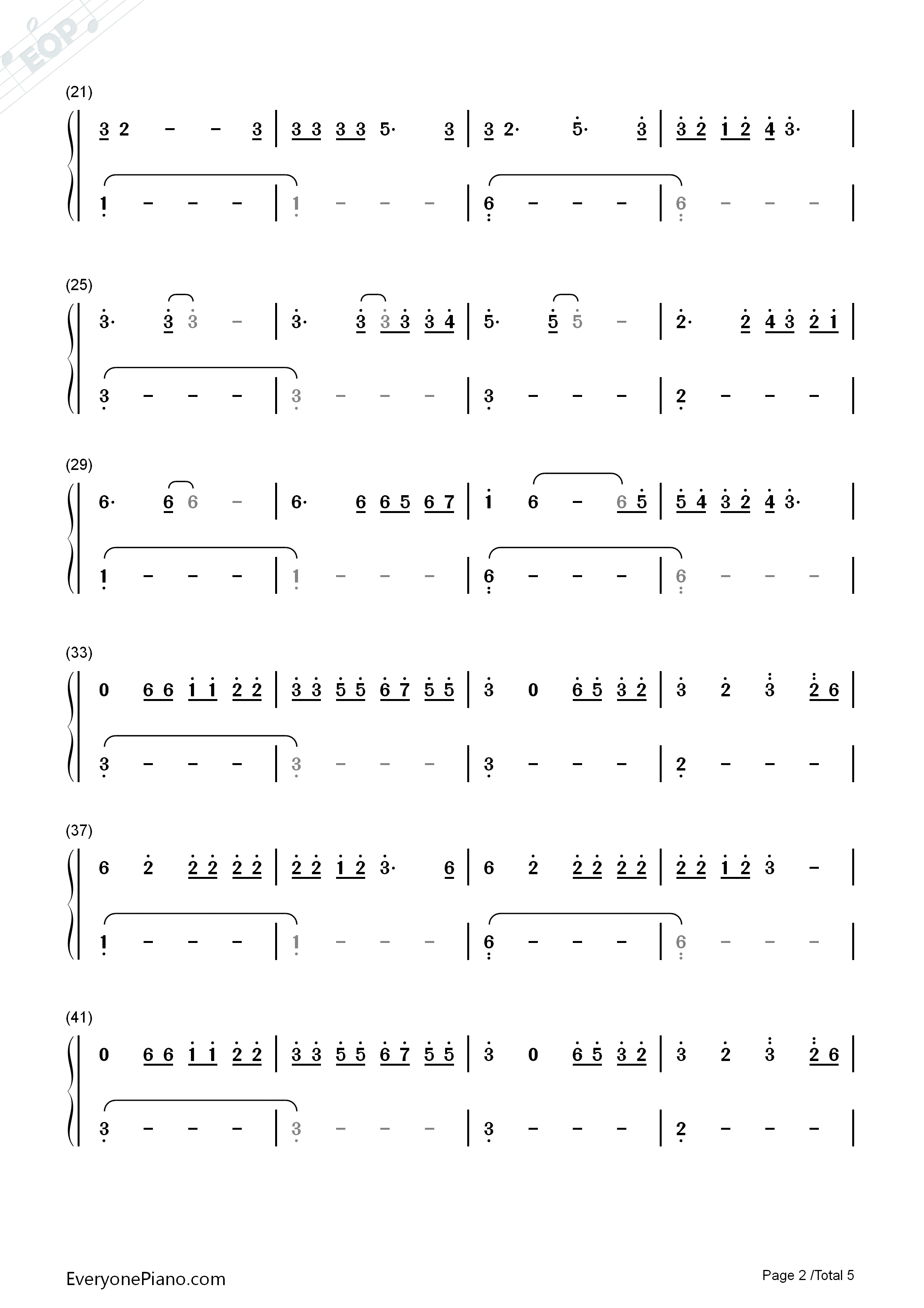 Easier钢琴简谱-5 Seconds of Summer演唱2