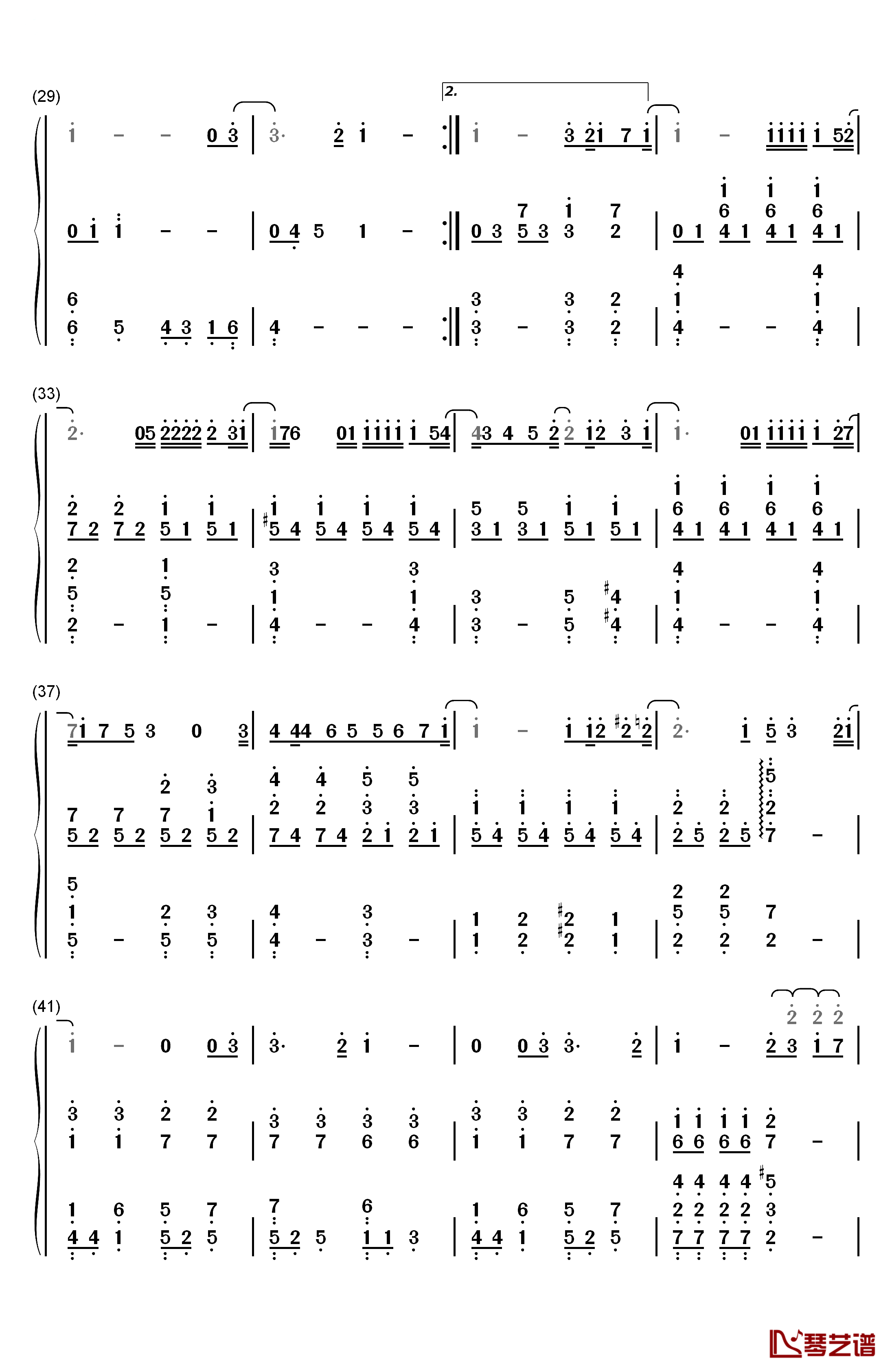 Divine钢琴简谱-数字双手-少女时代3