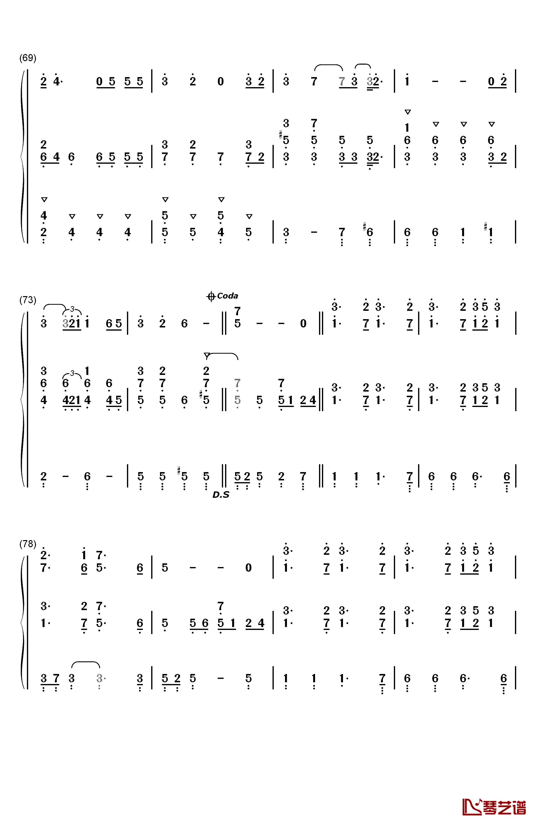 Lucky钢琴简谱-数字双手-Jason Mraz & Colbie Caillat7