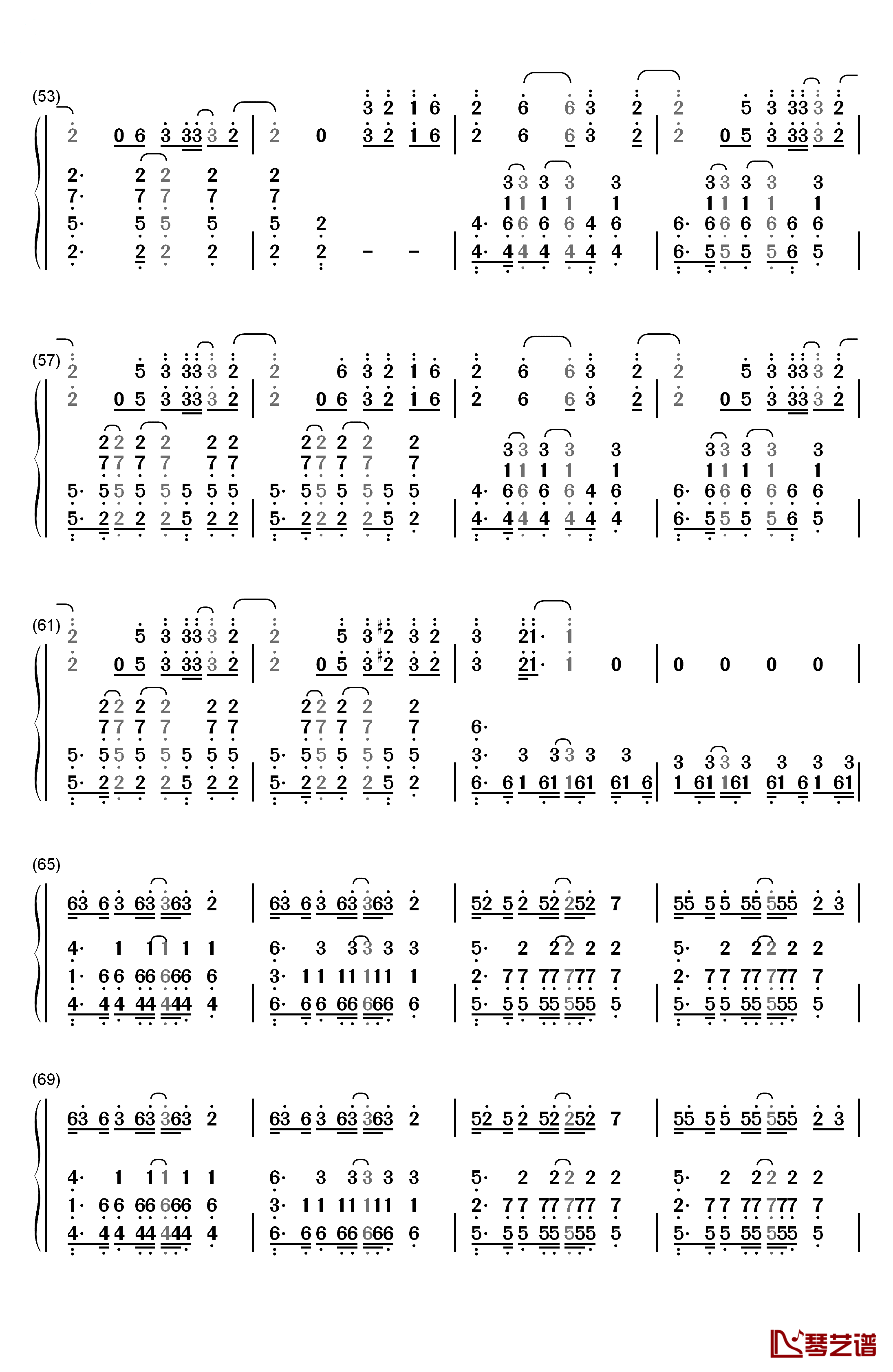 Blame钢琴简谱-数字双手-Calvin Harris ft. John Newman4