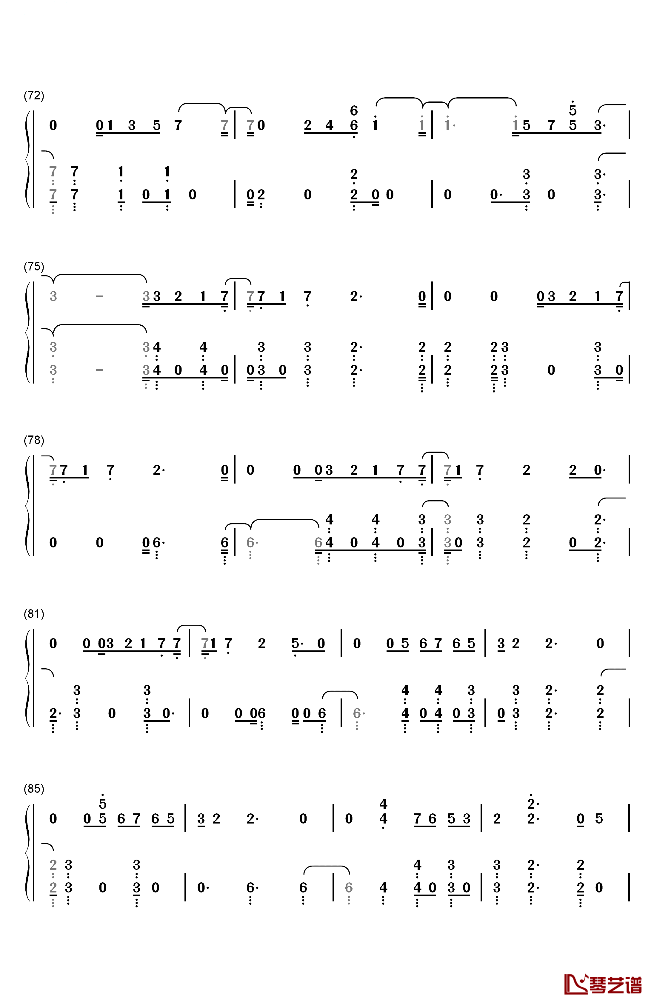 Cash Out钢琴简谱-数字双手-Calvin Harris5