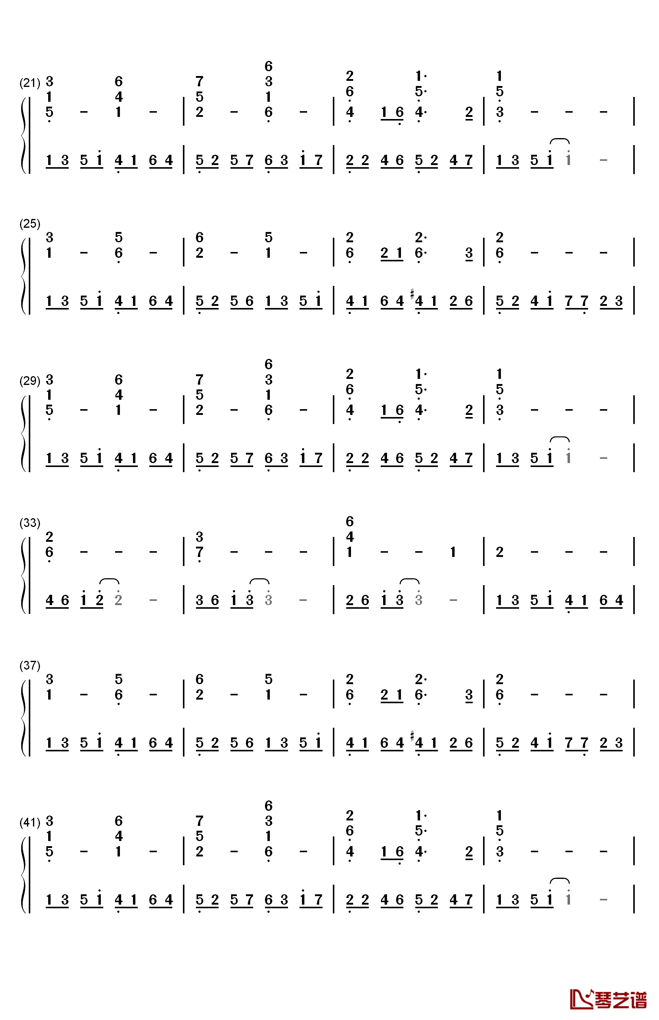 Sakura's Theme钢琴简谱-数字双手-火影忍者2