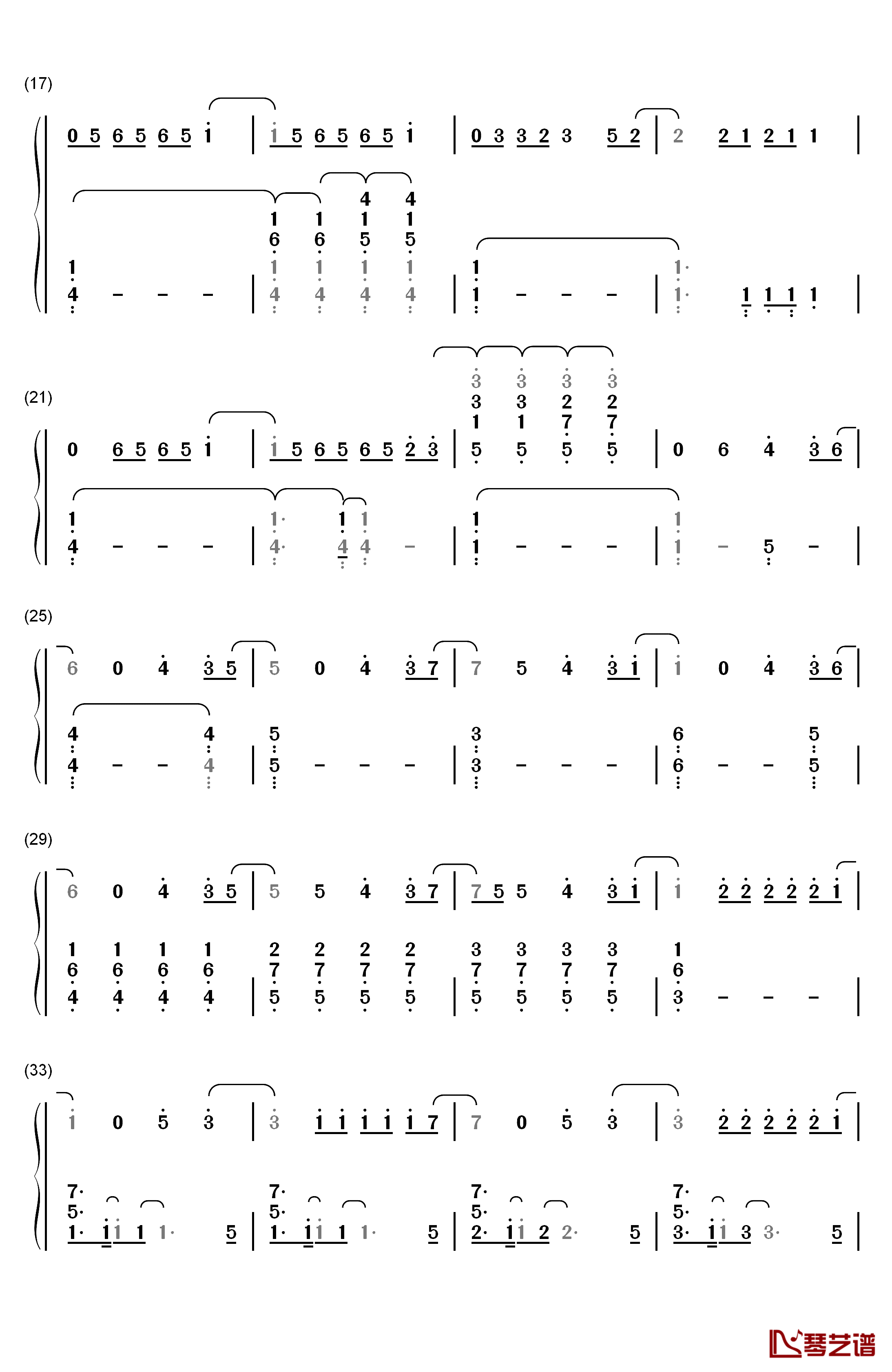 Listen钢琴简谱-数字双手-David Guetta2