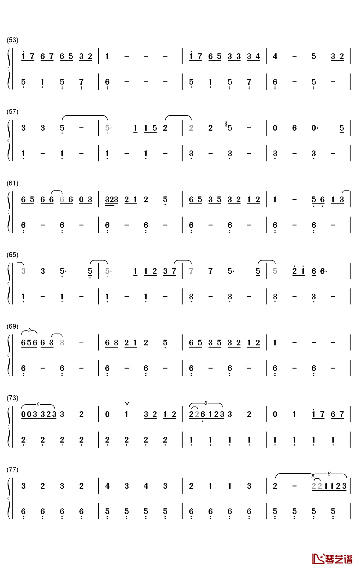 POV钢琴简谱-数字双手-Ariana Grande3