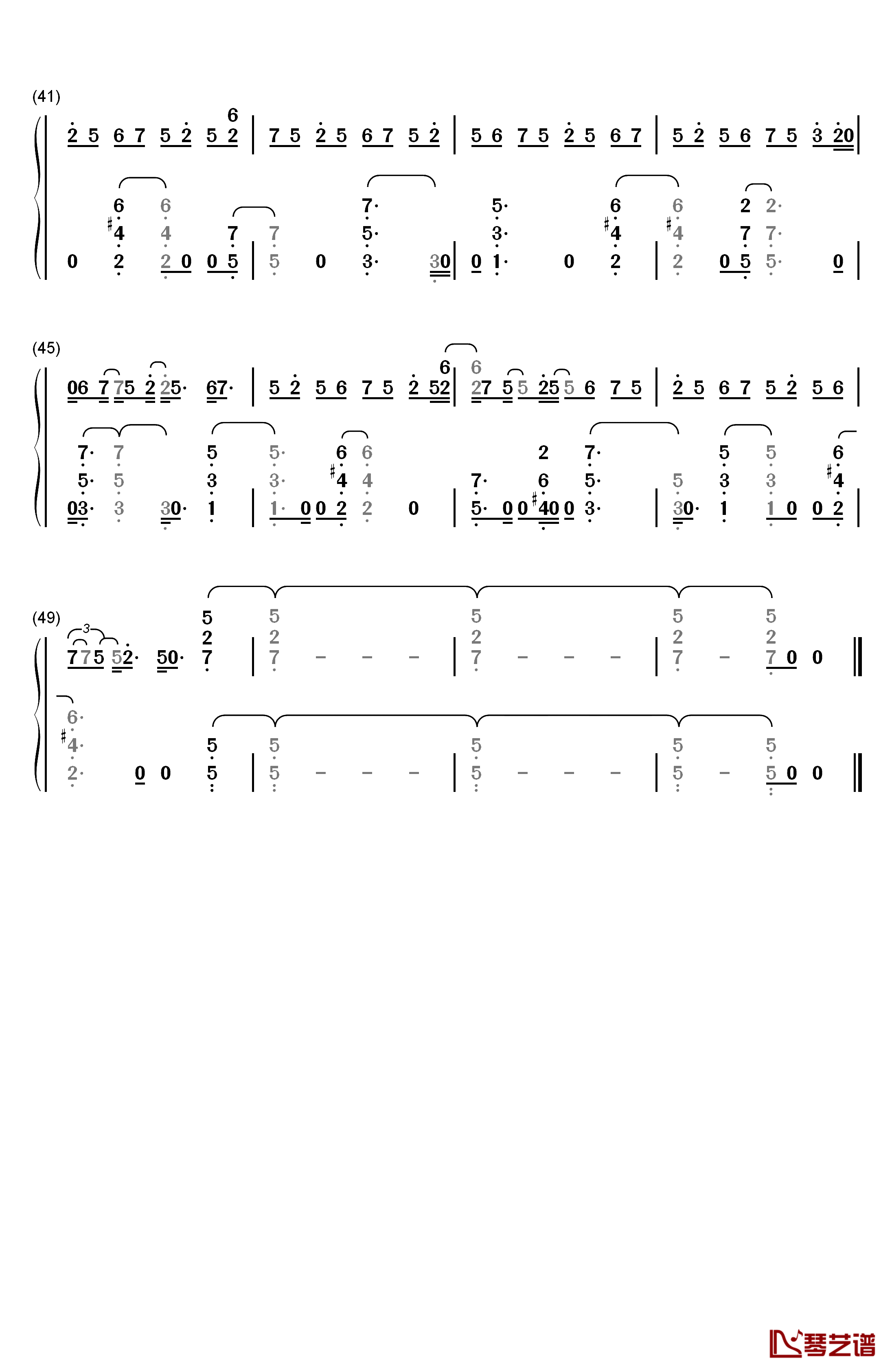 時を刻む唄钢琴简谱-数字双手-Lia3