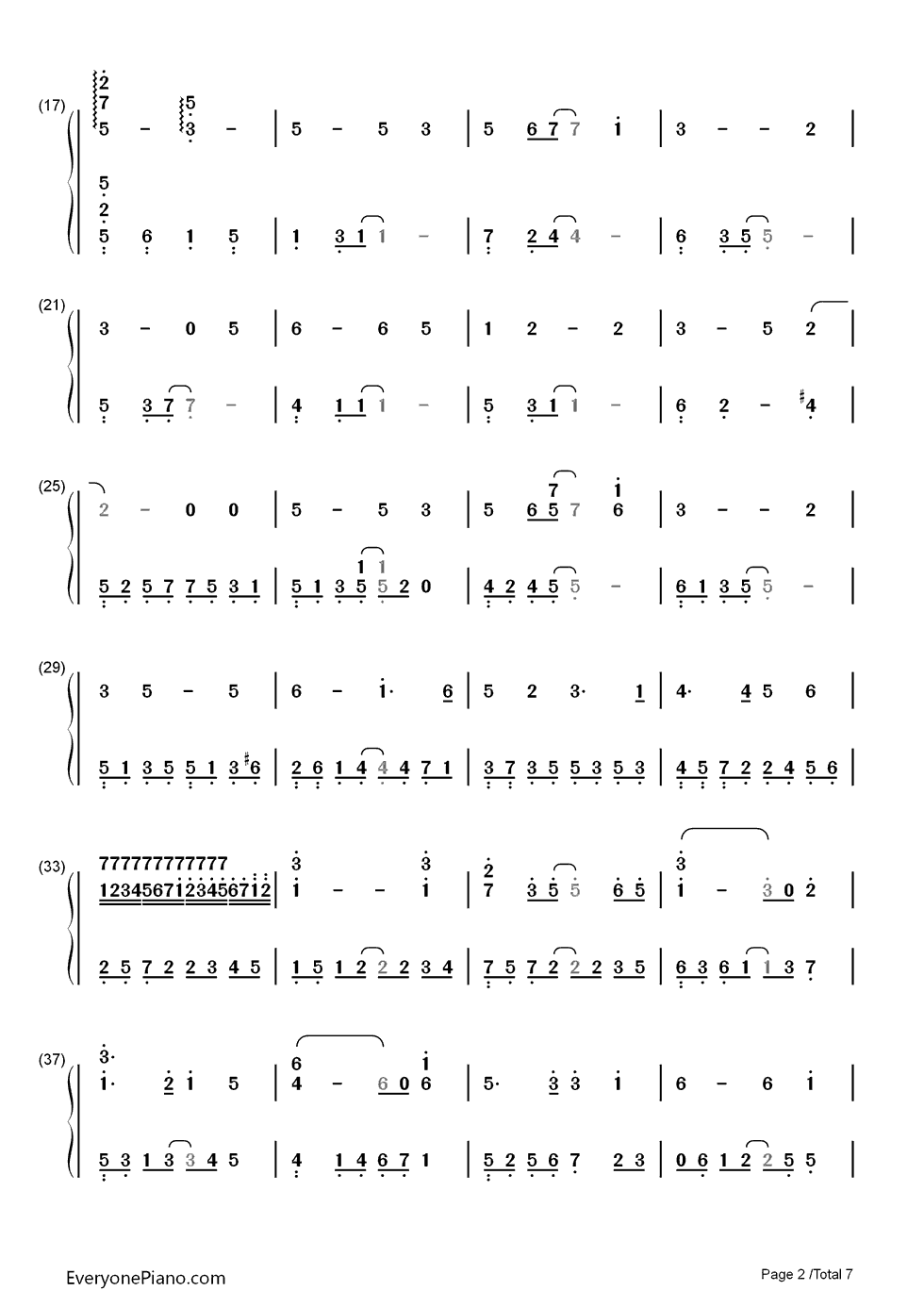 唱给雅音宫羽钢琴简谱-数字双手-洛天依2