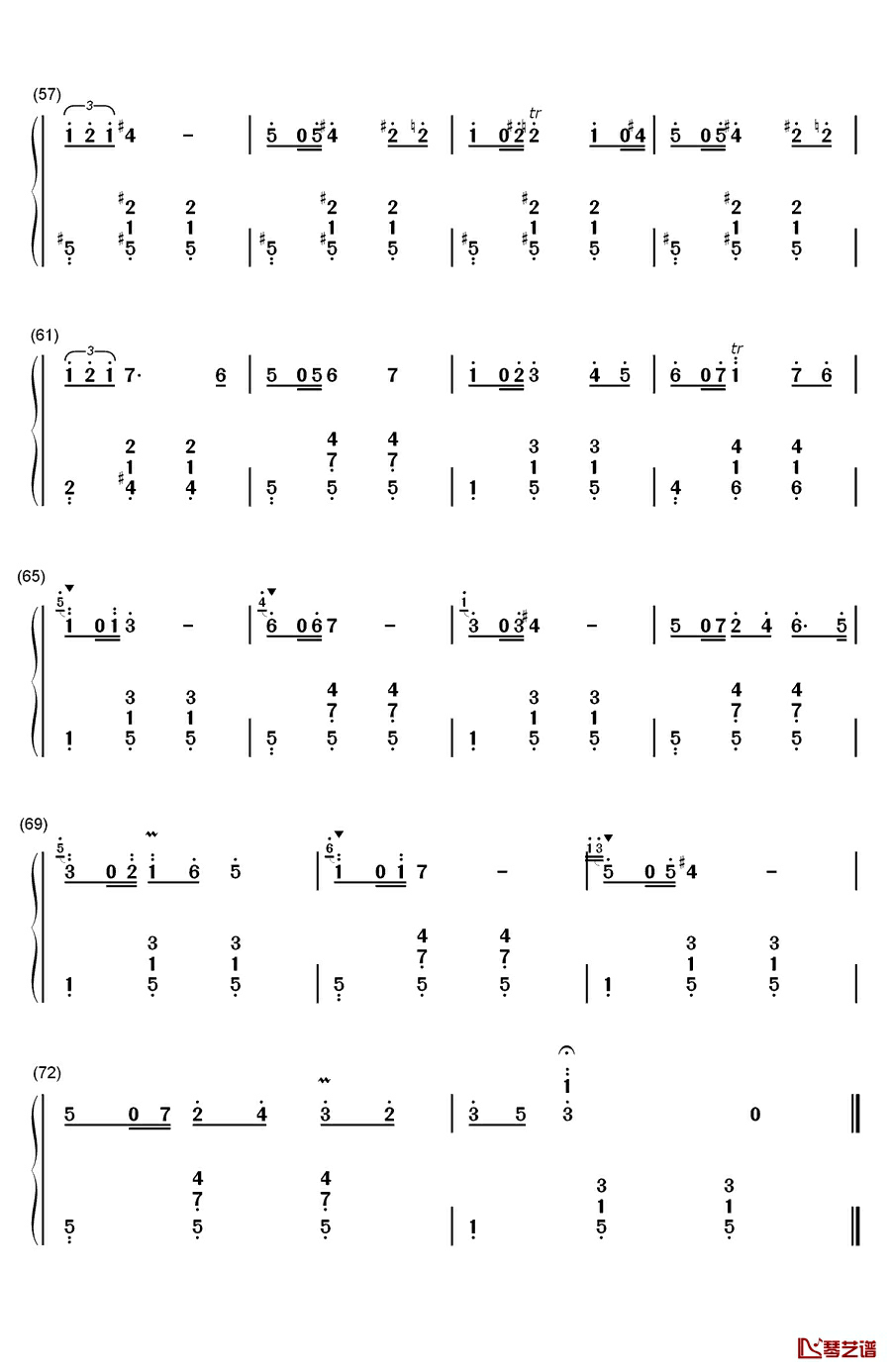降B大调玛祖卡钢琴简谱-数字双手-肖邦4