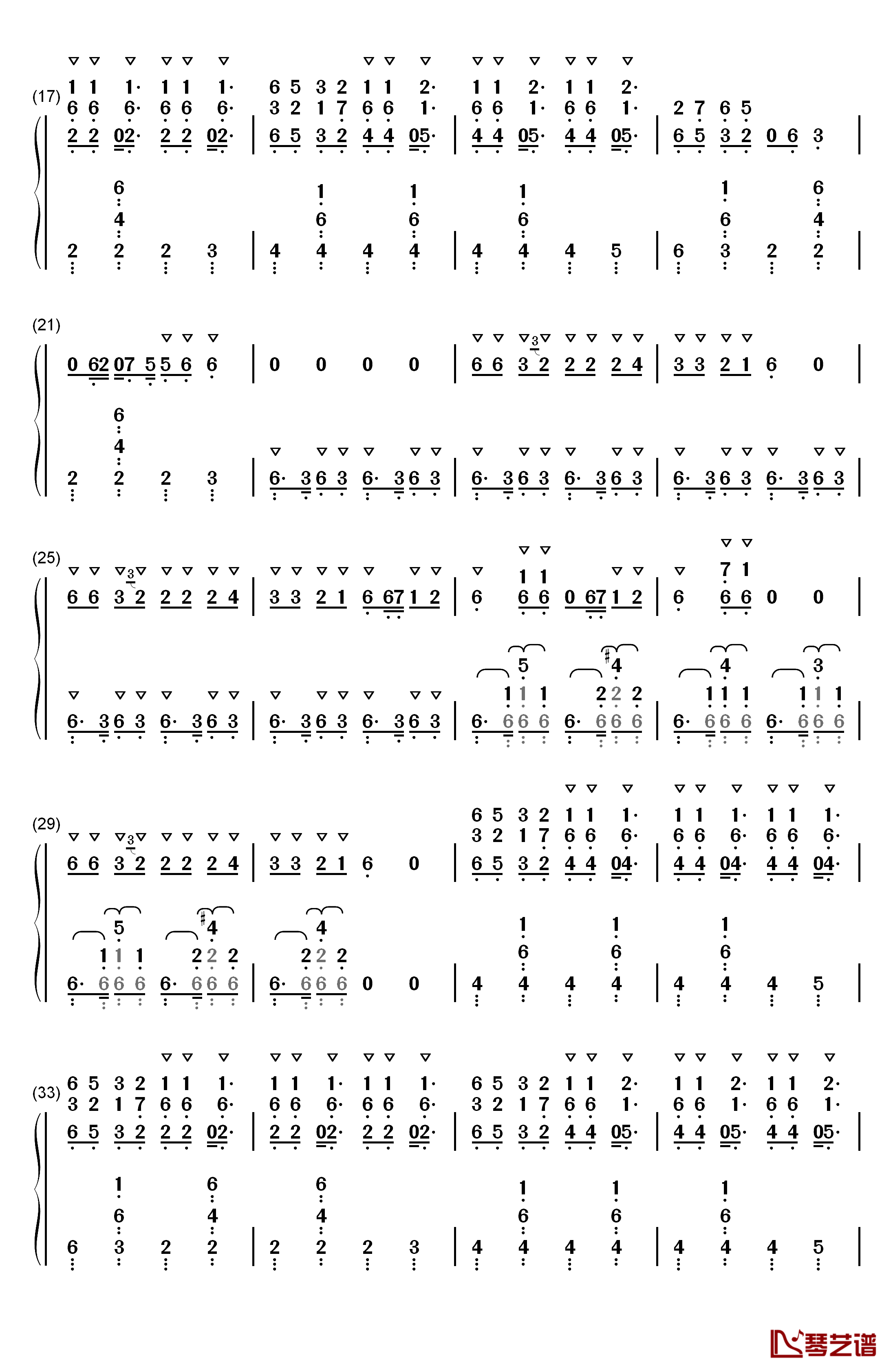 365钢琴简谱-数字双手-Zedd Katy Perry2