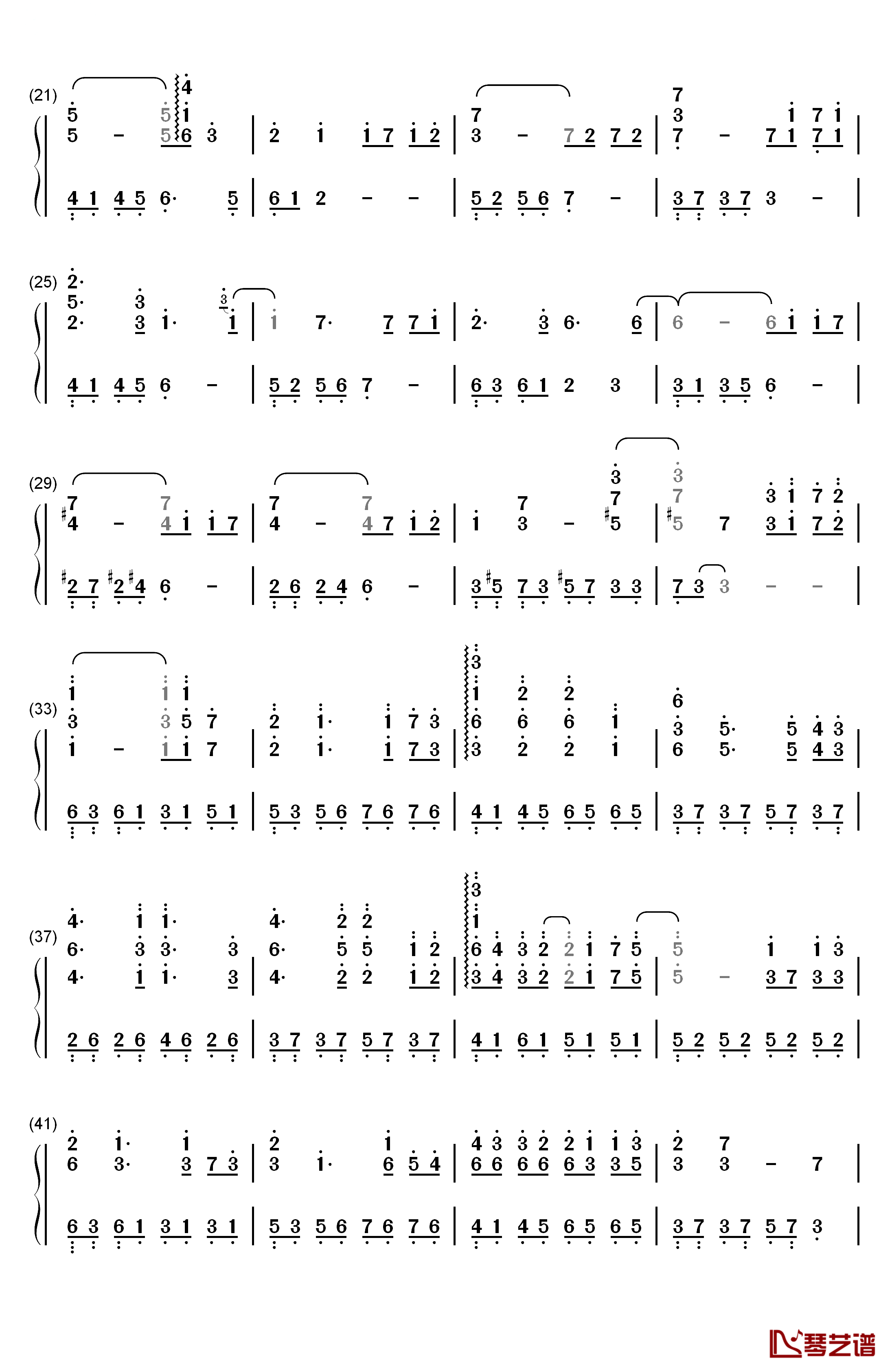 Omake钢琴简谱-数字双手-泽野弘之2