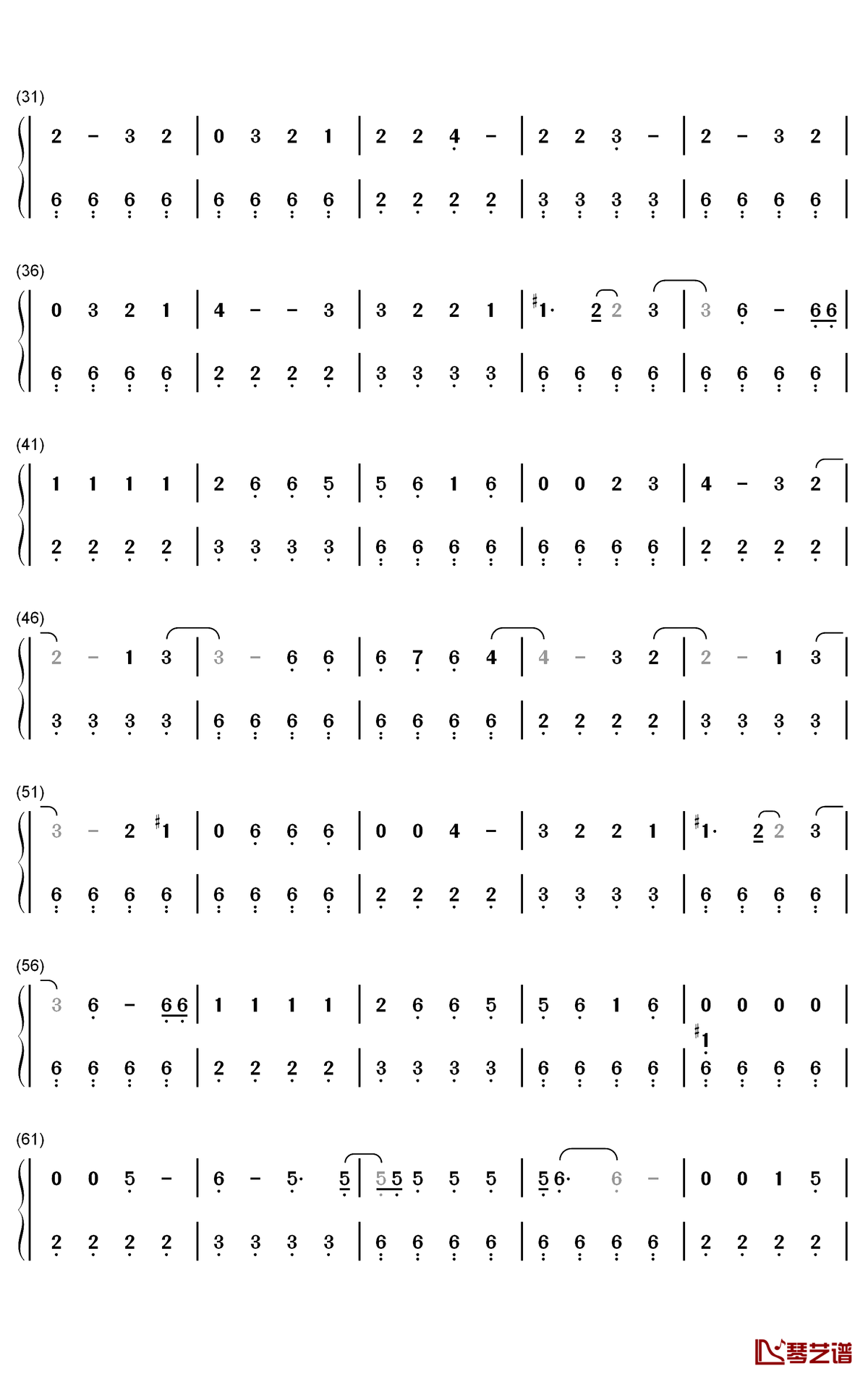 The Other Side钢琴简谱-数字双手-SZA Justin Timberlake2