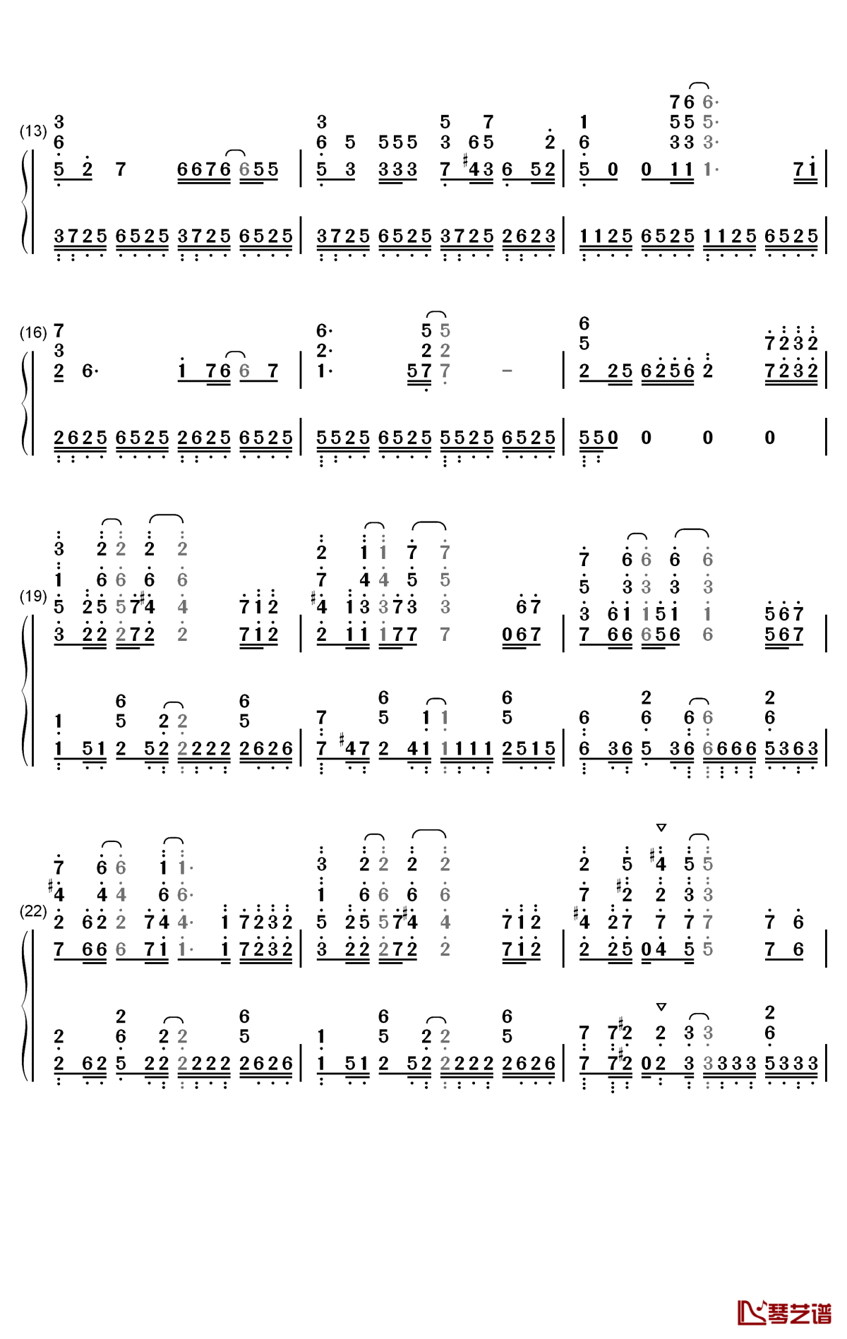 Refrain钢琴简谱-数字双手-Aimer2