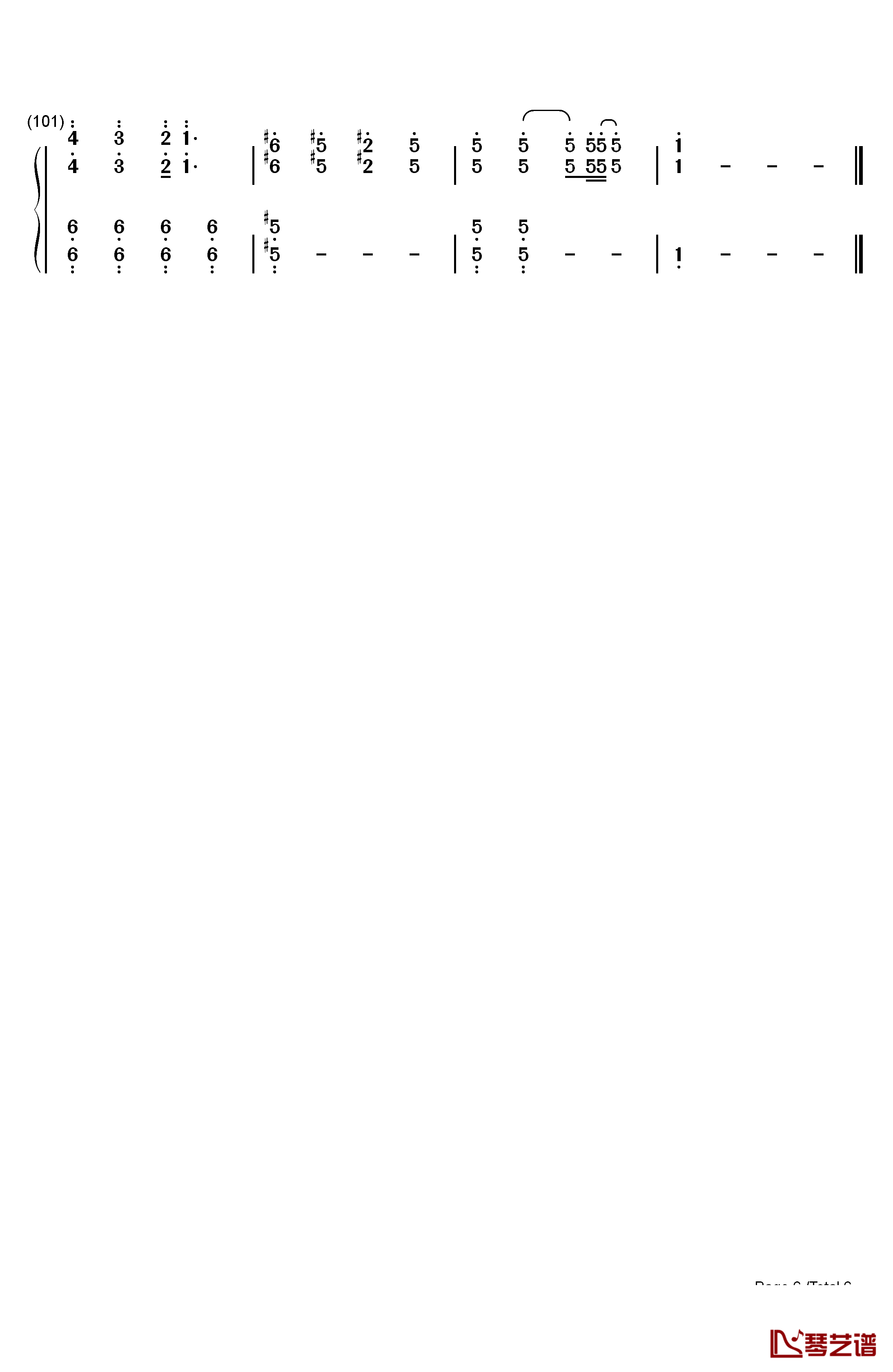 新年这一刻钢琴简谱-数字双手-SNH486
