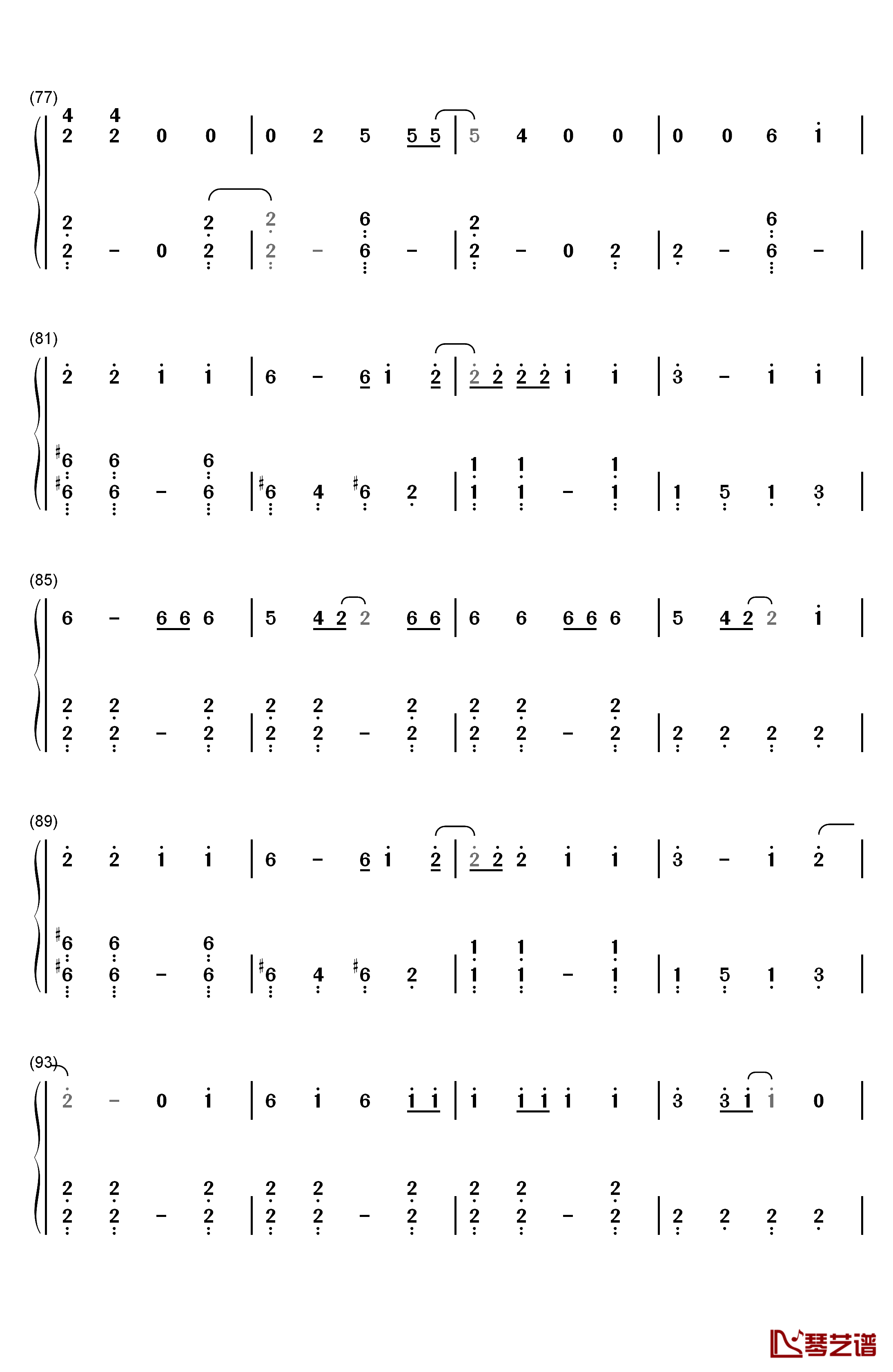 History钢琴简谱-数字双手-EXO5