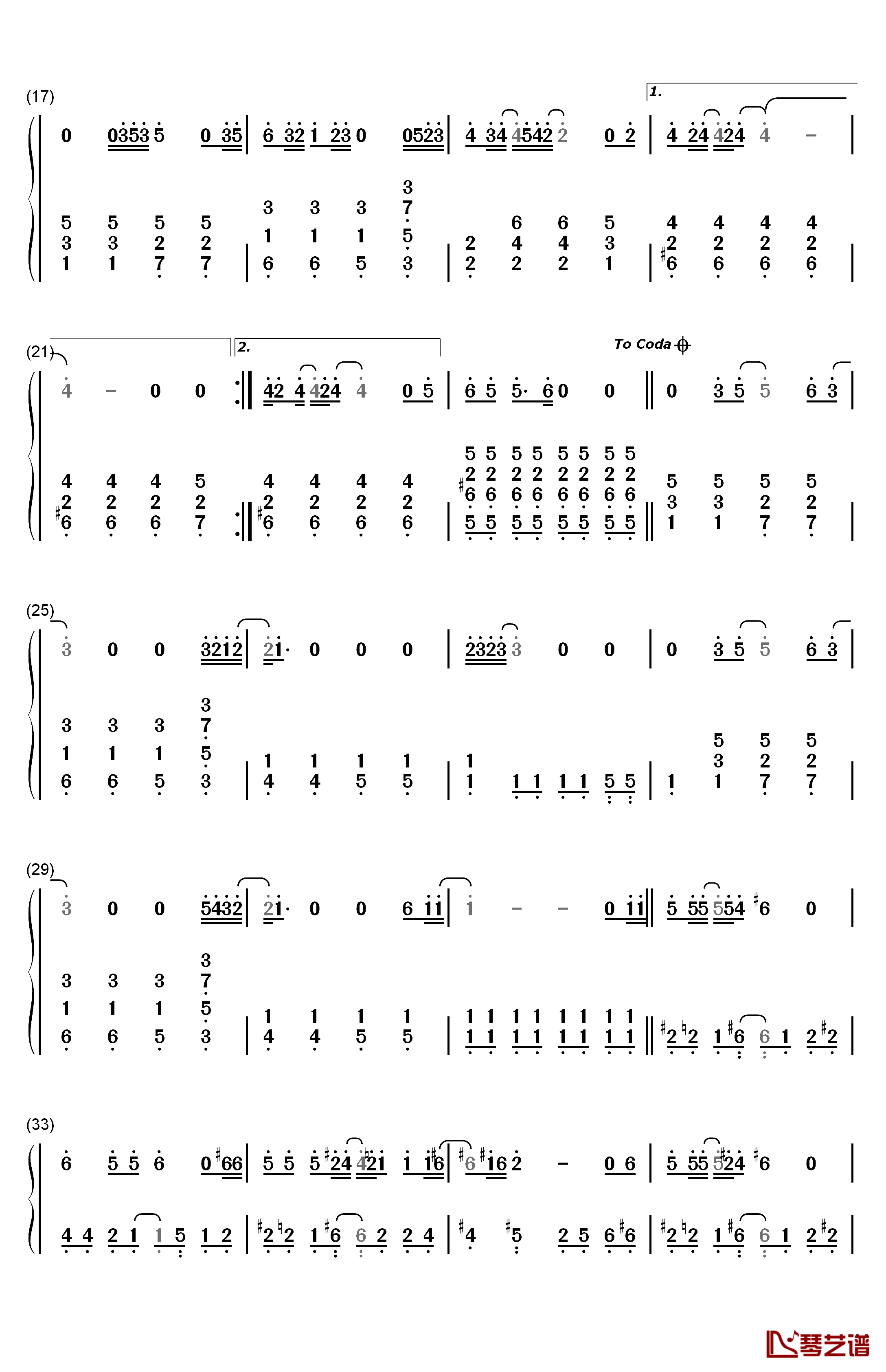 Say You Say Me钢琴简谱-数字双手-莱昂纳尔·里奇  Lionel Richie2