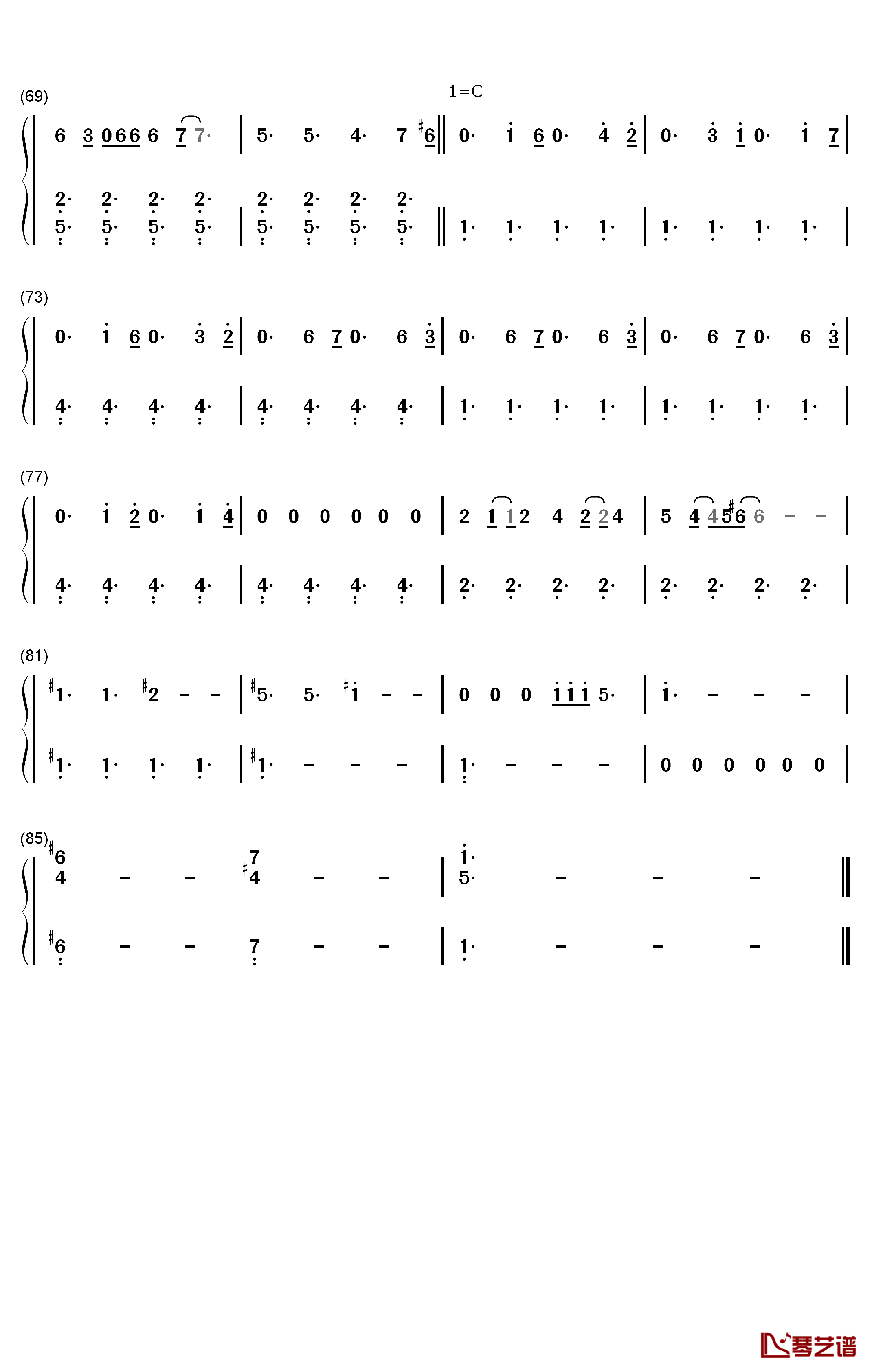 Into the Unknown钢琴简谱-数字双手-Idina Menzel Aurora4