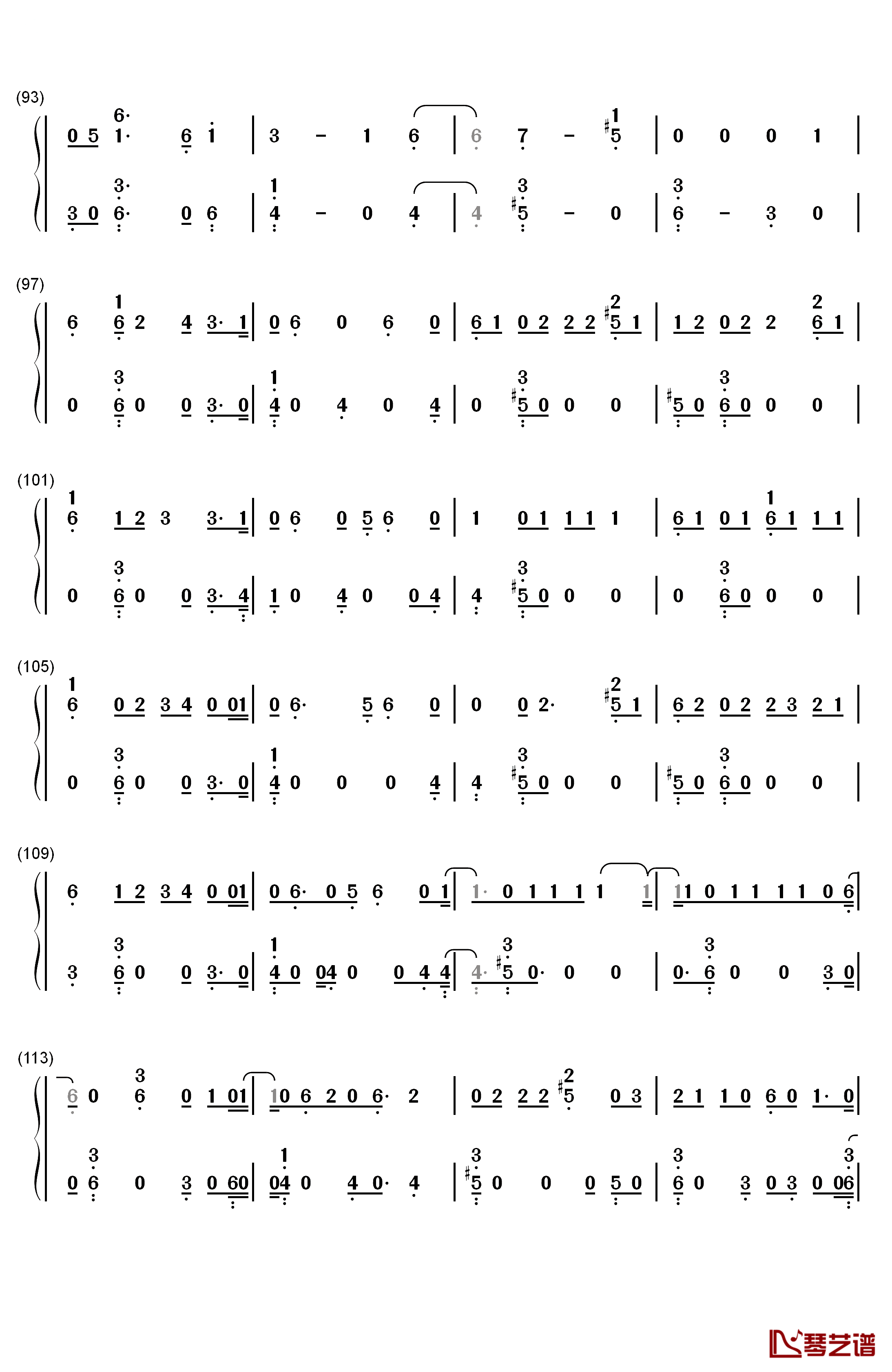 Paradise钢琴简谱-数字双手-防弹少年团5