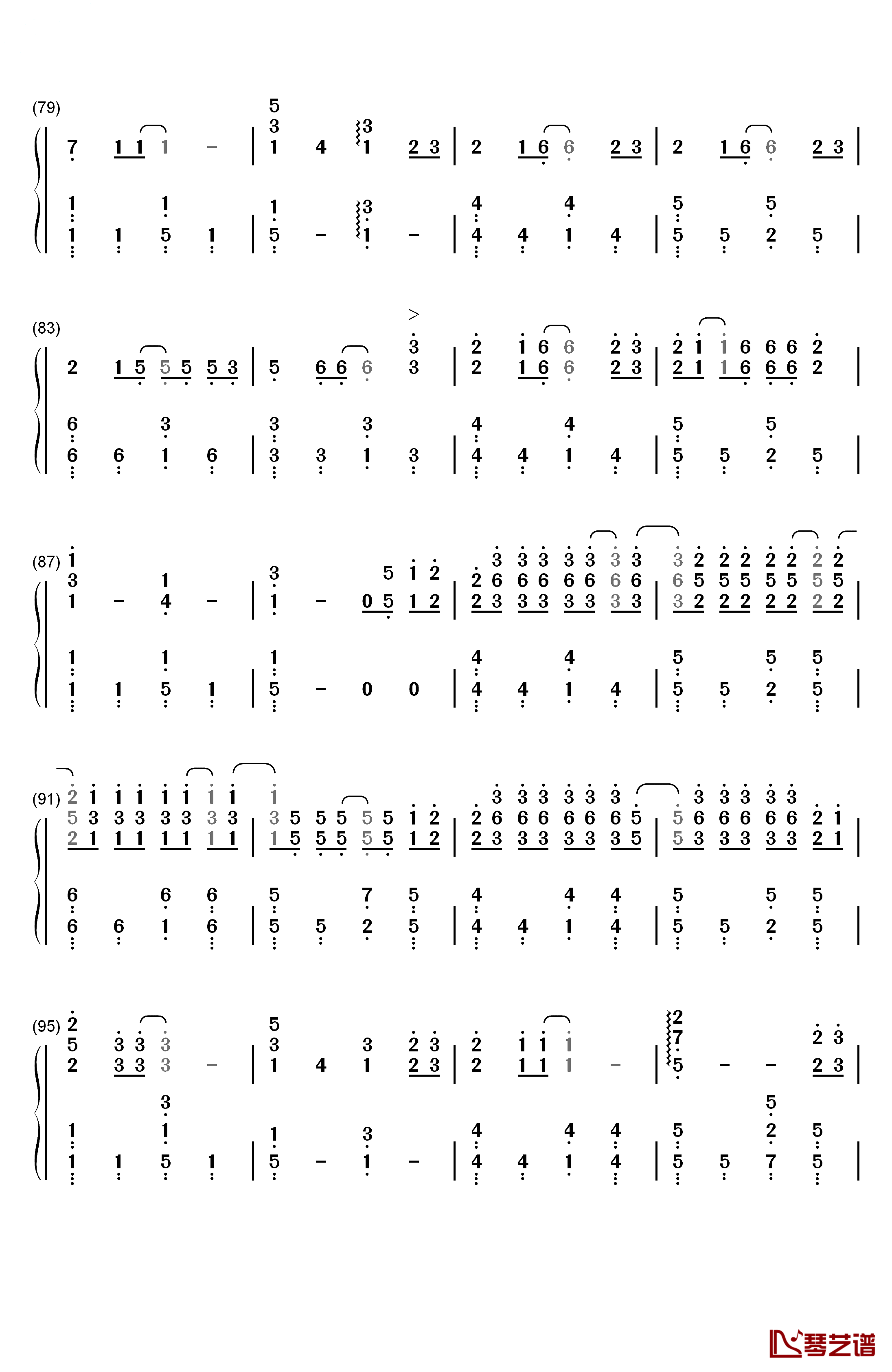 Secret Base ~君がくれたもの~钢琴简谱-数字双手-ZONE5