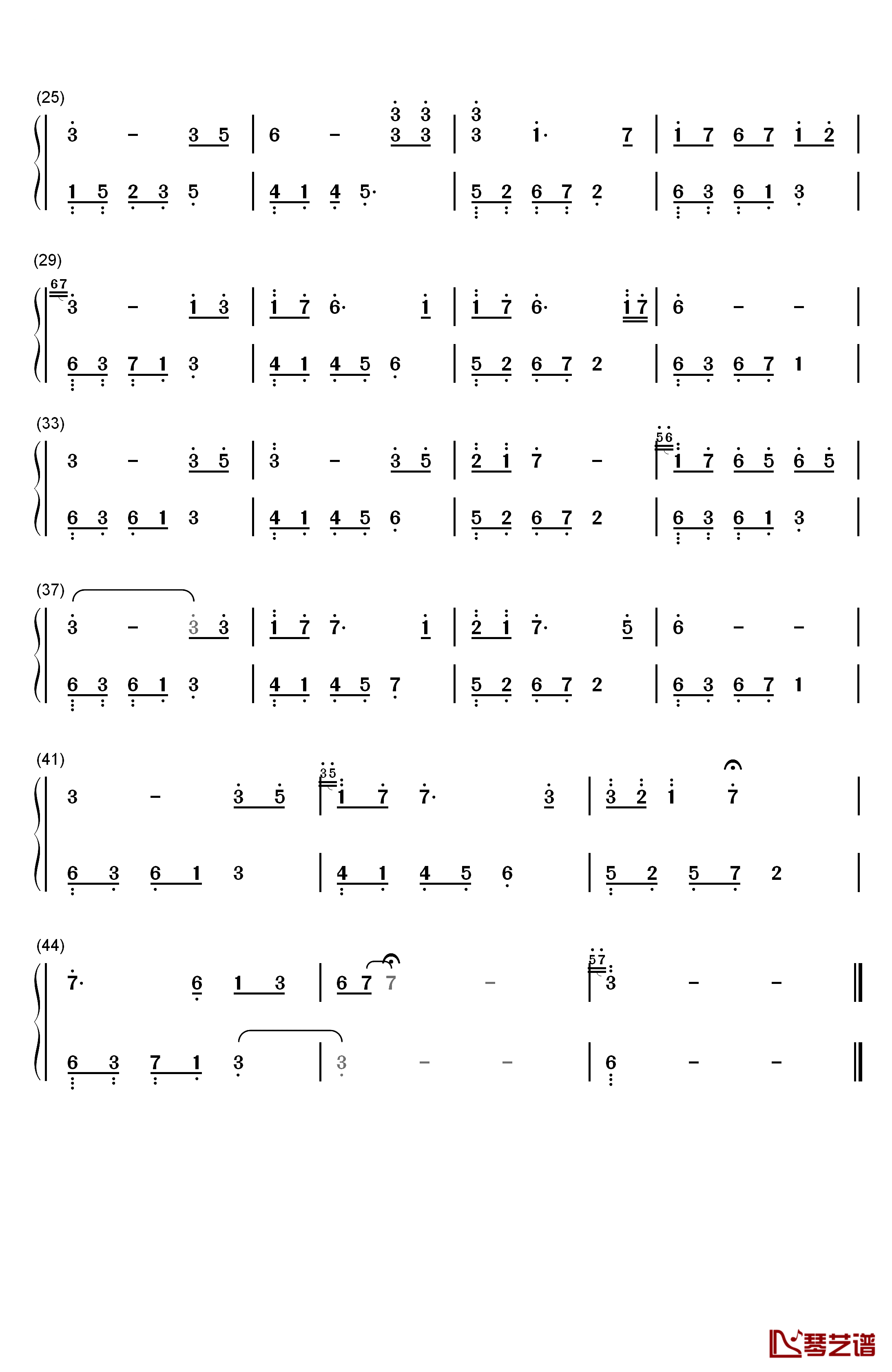 夜的钢琴曲 26钢琴简谱-数字双手-石进2