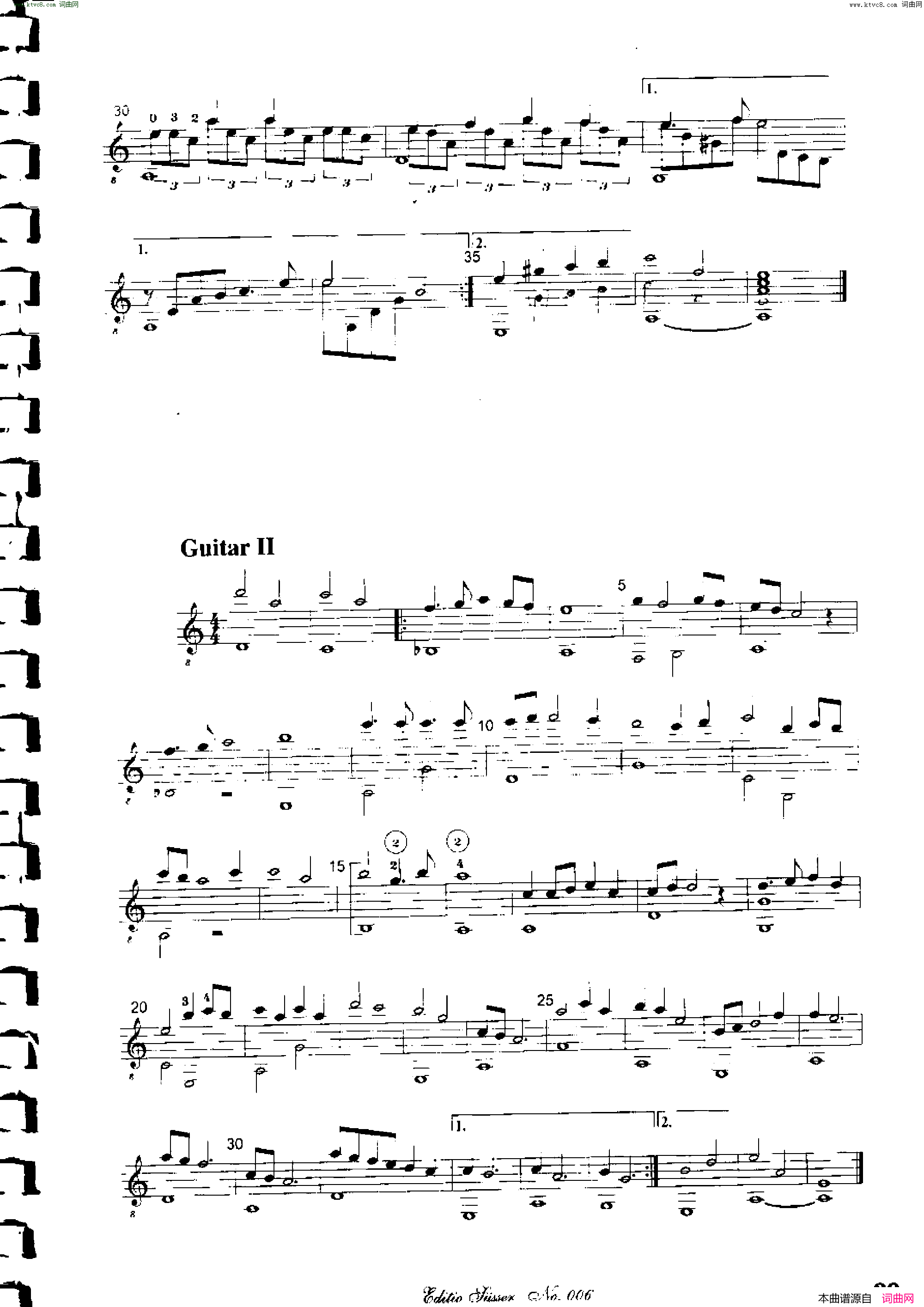 Classical guitar－Susser Ctibor_No 6, Fantazie ze sveta mineralu简谱1