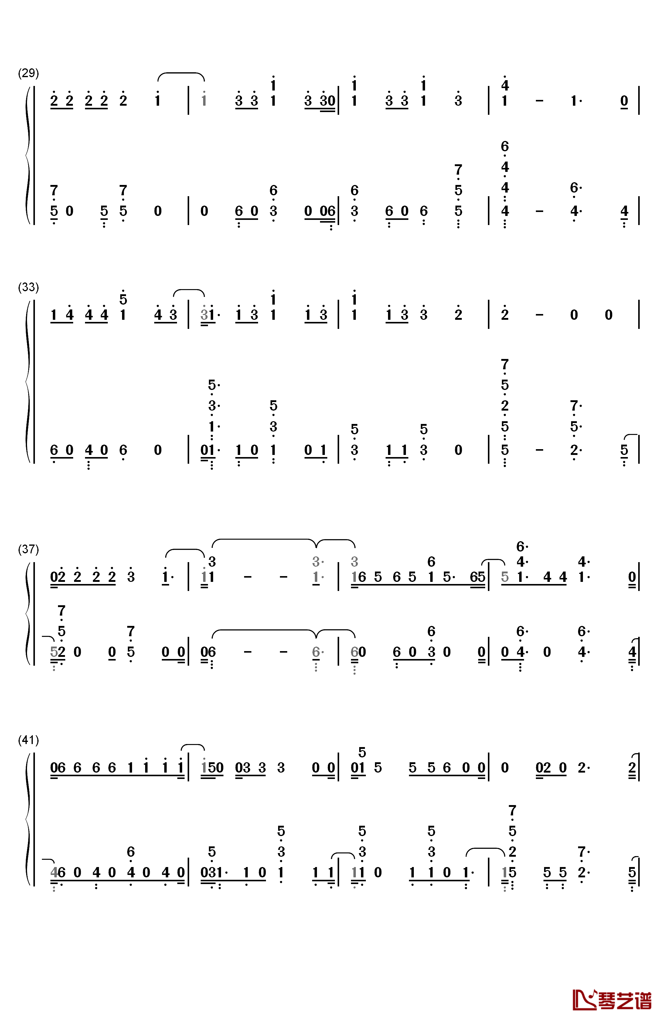 Échame La Culpa钢琴简谱-数字双手-Luis Fonsi Demi Lovato3