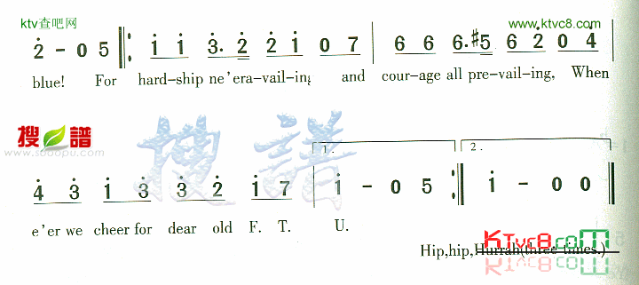 复旦大学校歌一简谱1
