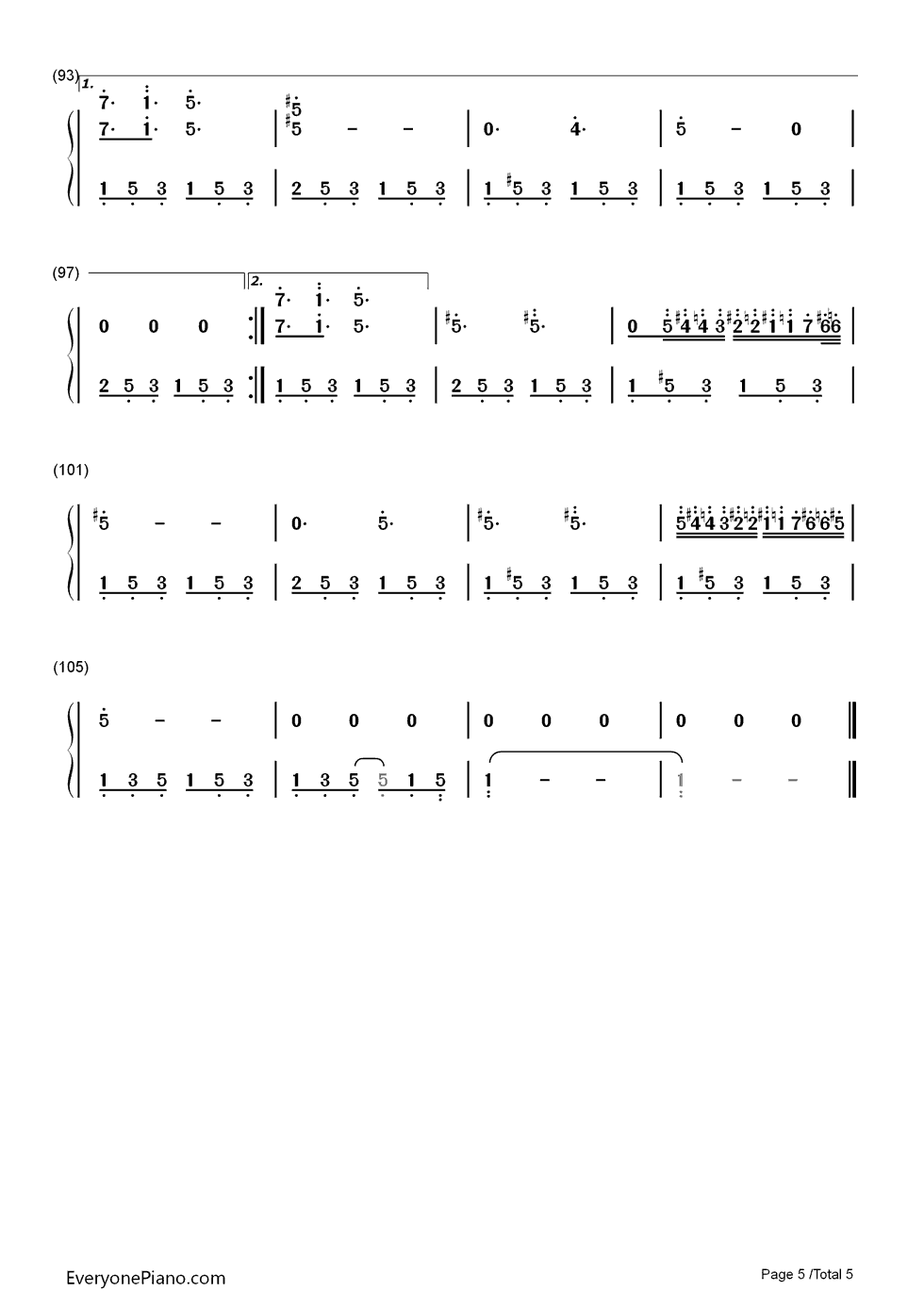 克劳汀幻想曲钢琴简谱-数字双手-马克西姆5