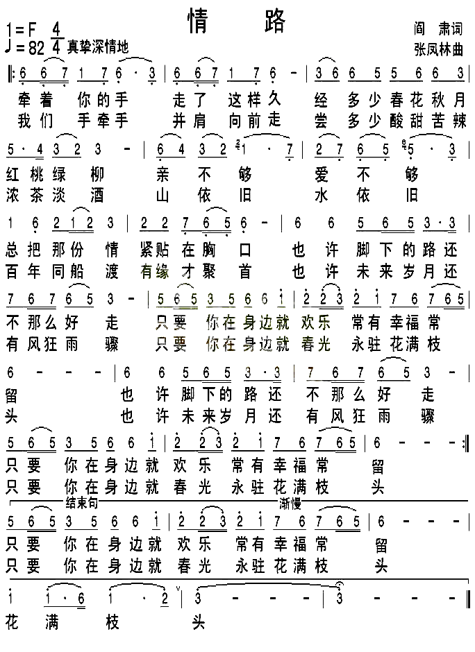 情路简谱1
