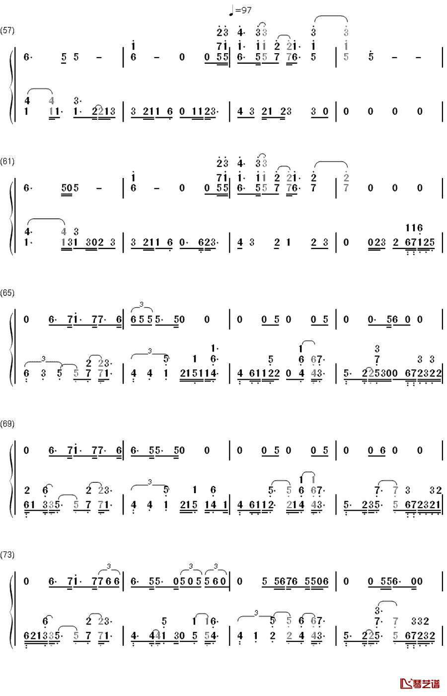 Afire Love钢琴简谱-数字双手-Ed Sheeran4