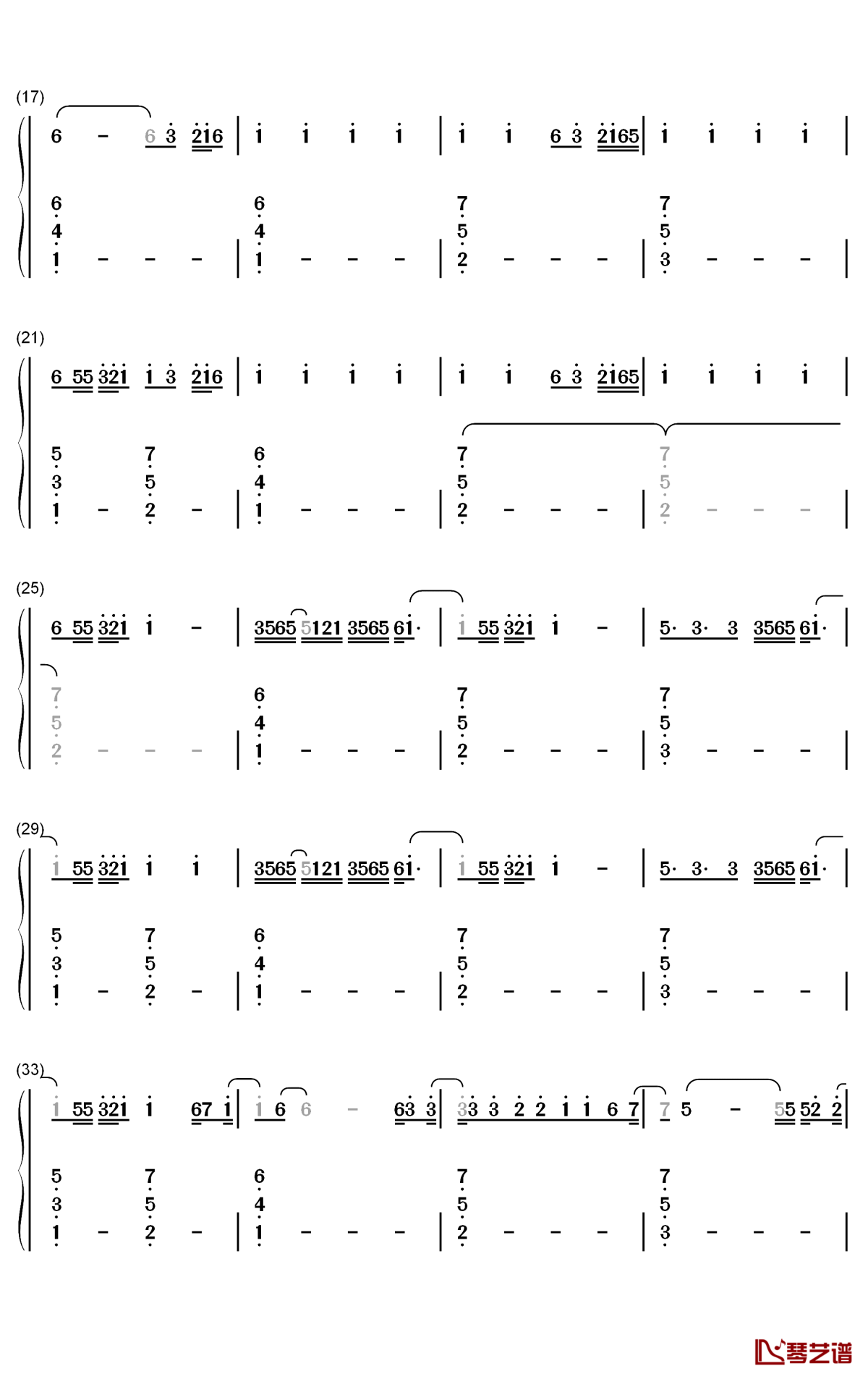 More and More钢琴简谱-数字双手-TWICE2
