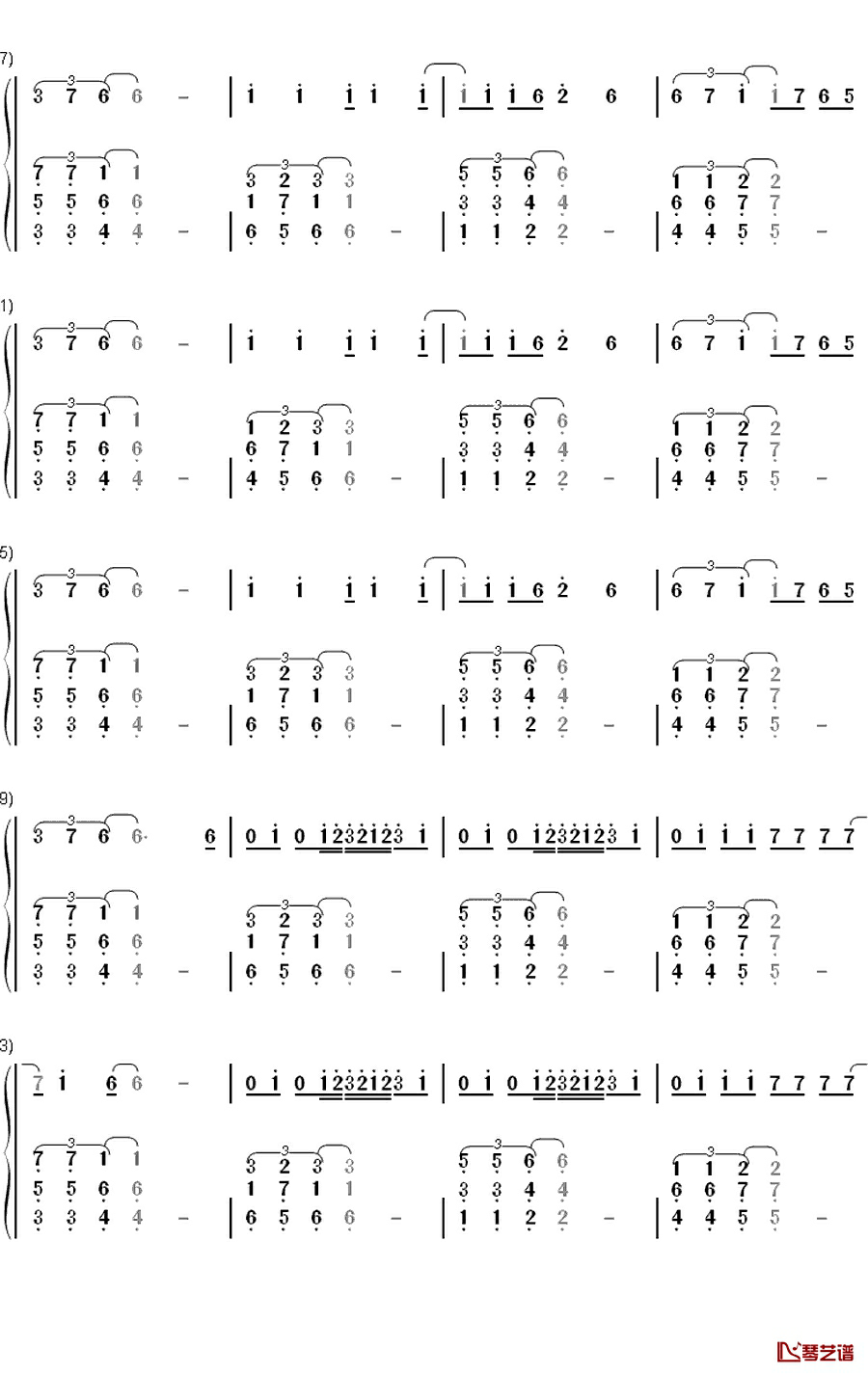 Your Body钢琴简谱-数字双手-Christina Aguilera4