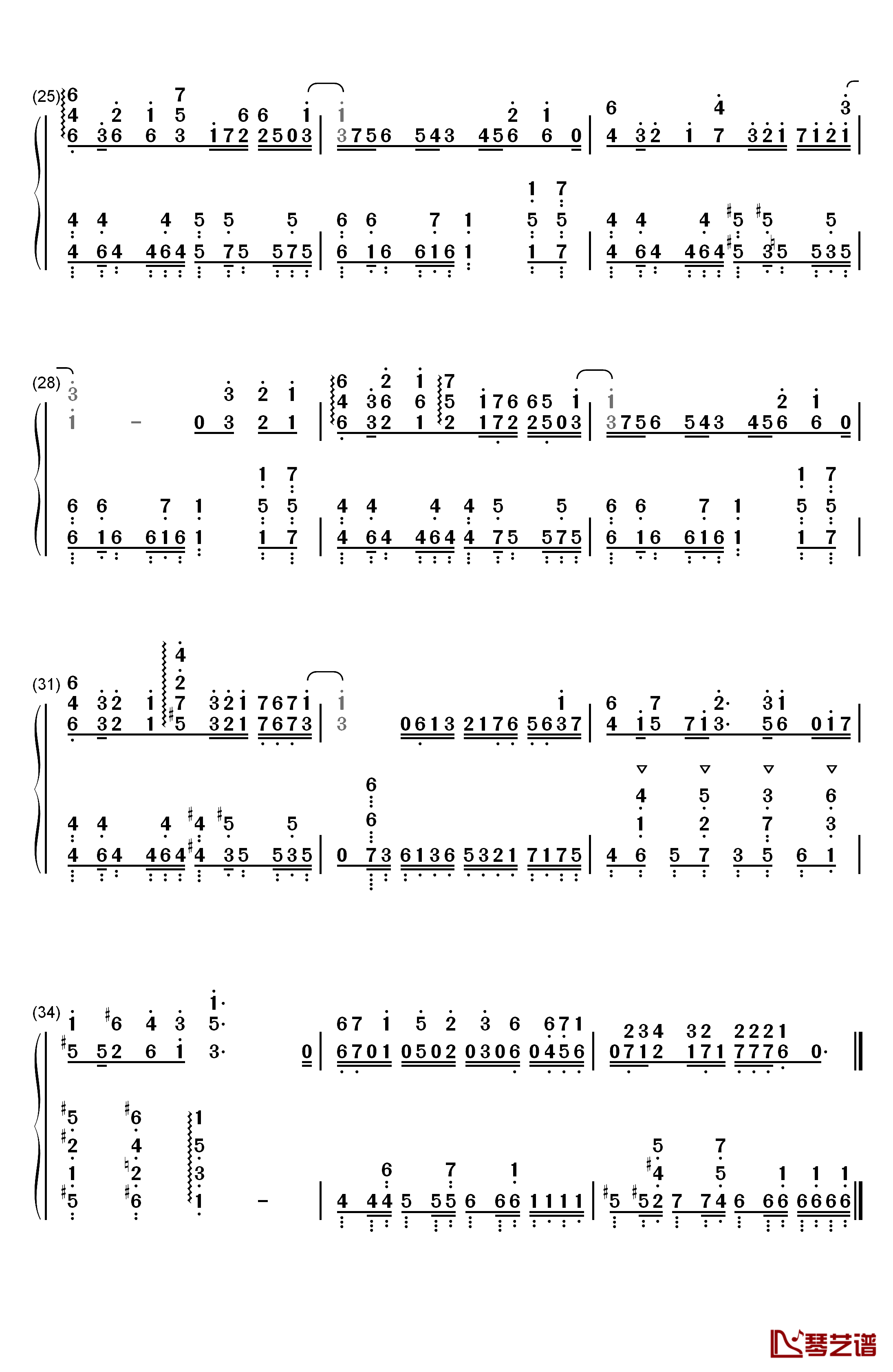 ピースサイン钢琴简谱-数字双手-米津玄师3