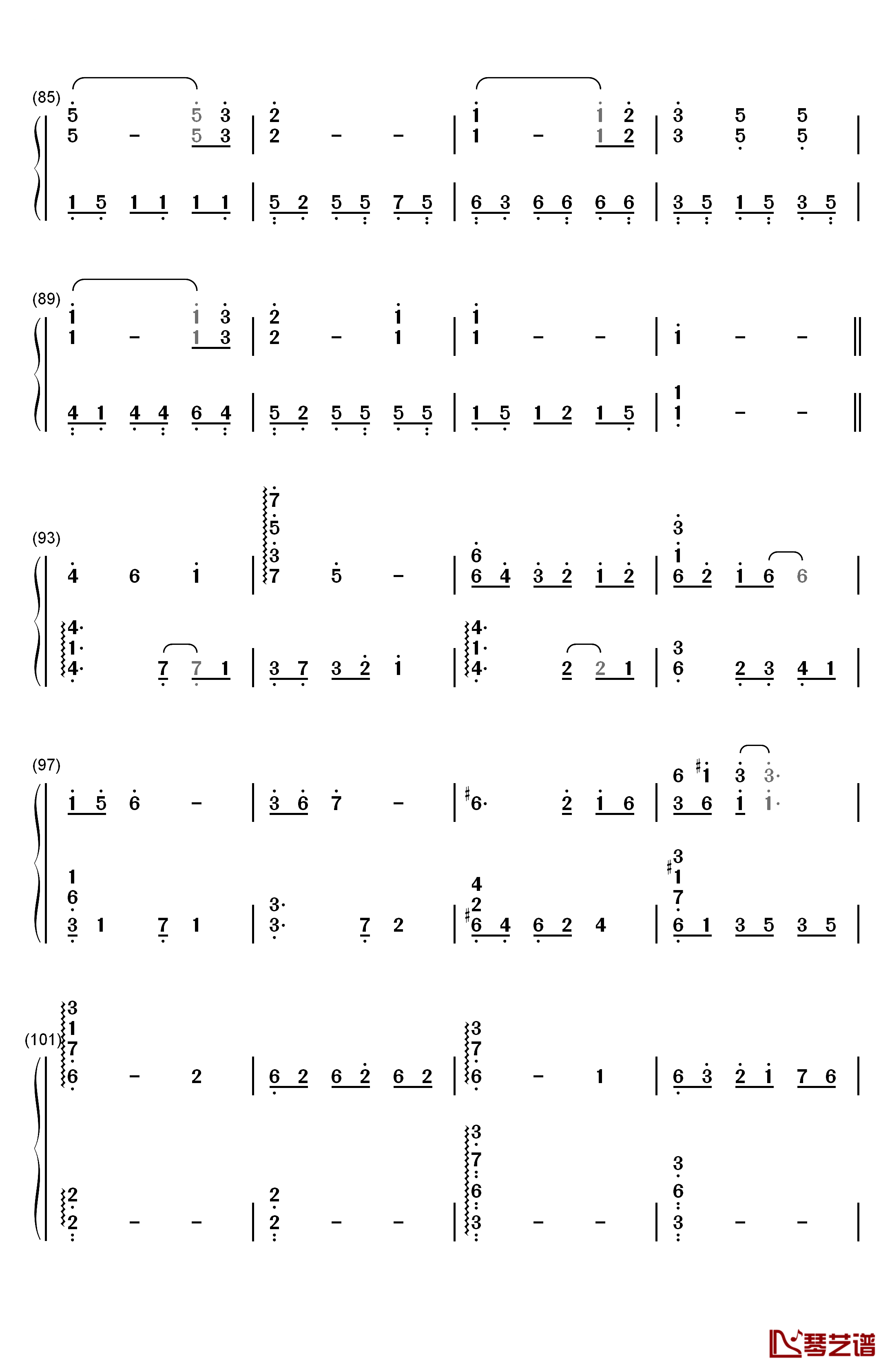 弥先村钢琴简谱-数字双手-光田康典5
