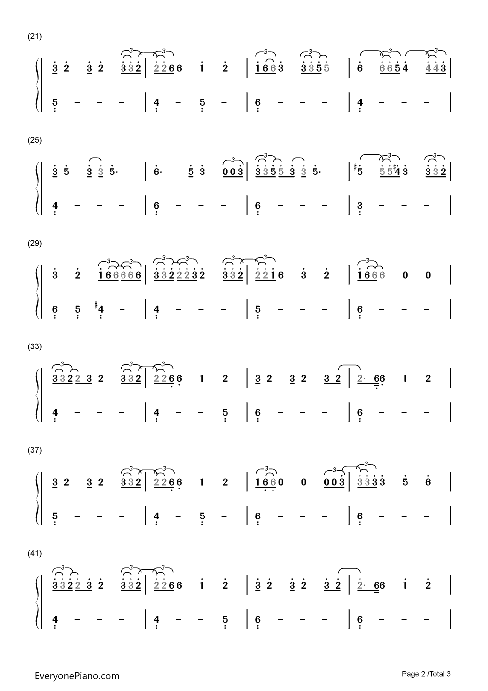 I Want钢琴简谱-数字双手-One Direction2
