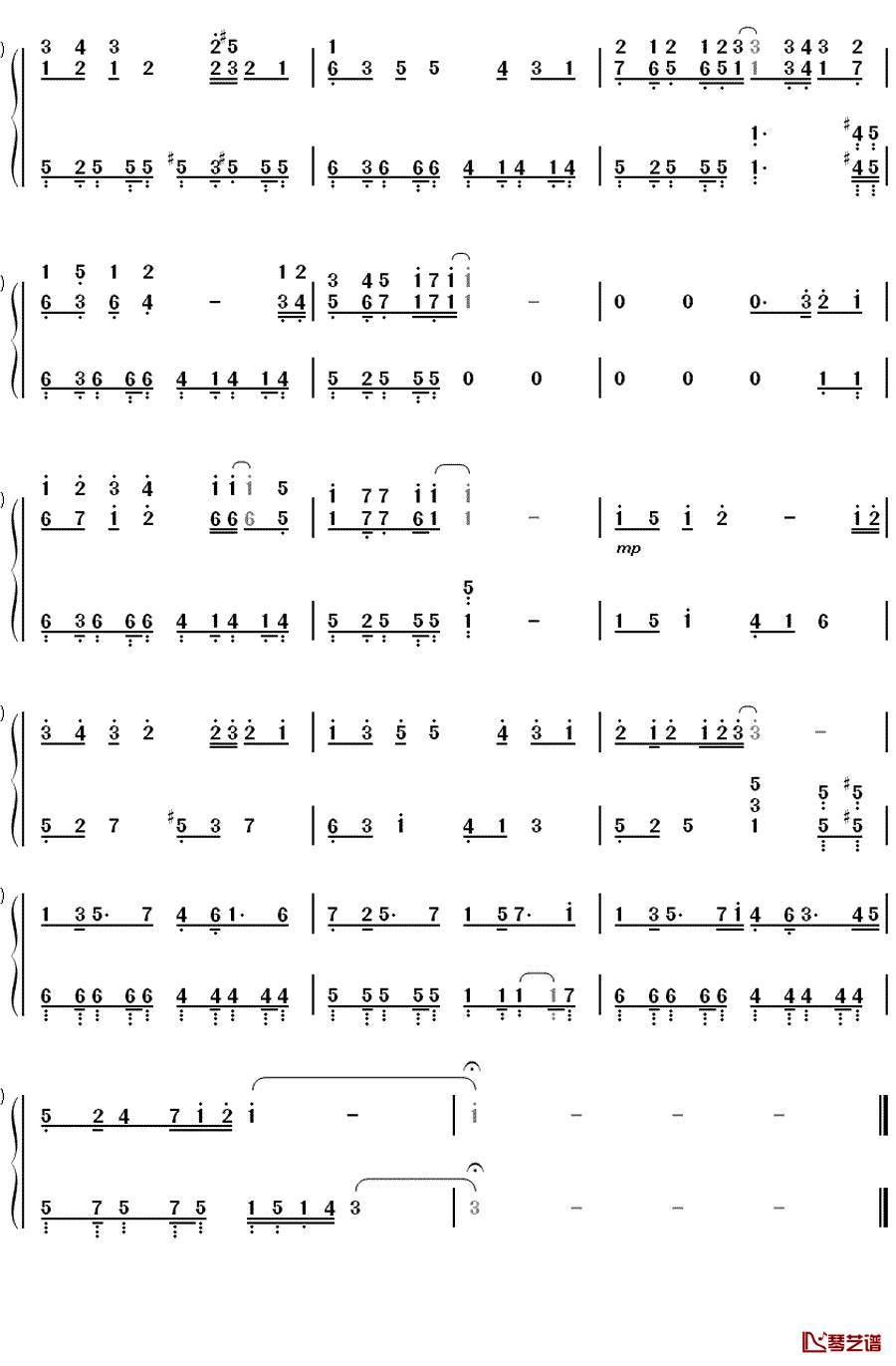 あなたの歌姫（你唯一的歌姬）钢琴简谱-数字双手-初音未来5